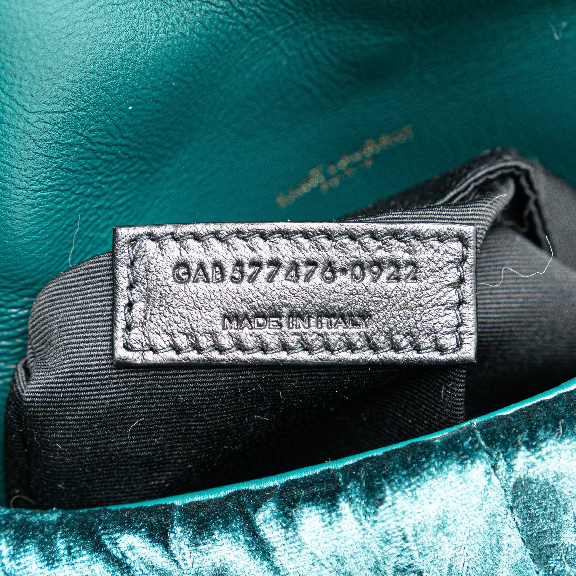 Saint Laurent Paris Saint Laurent Small Crushed Velvet Monogram Loulou Puffer Shoulder Bag Blue Size ONE SIZE - 6 Thumbnail