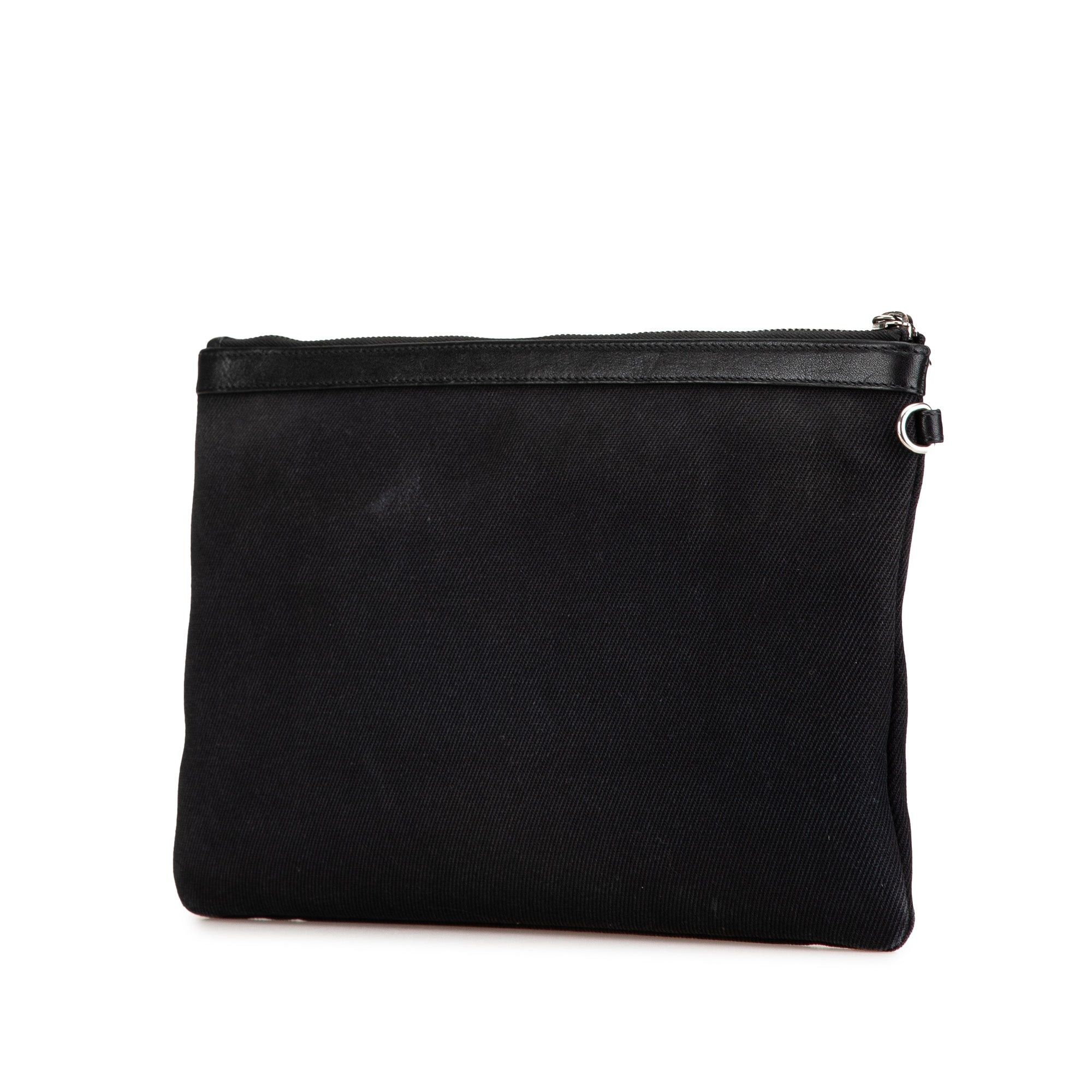 Saint Laurent Paris Saint Laurent Canvas Rive Gauche Clutch Black Size ONE SIZE - 2 Thumbnail