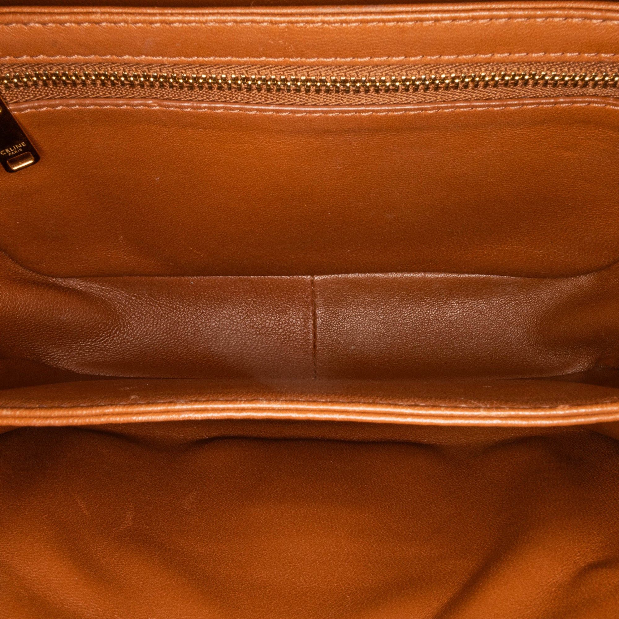Celine Celine Teen Coated Canvas Triomphe Crossbody Brown Size ONE SIZE - 4 Thumbnail