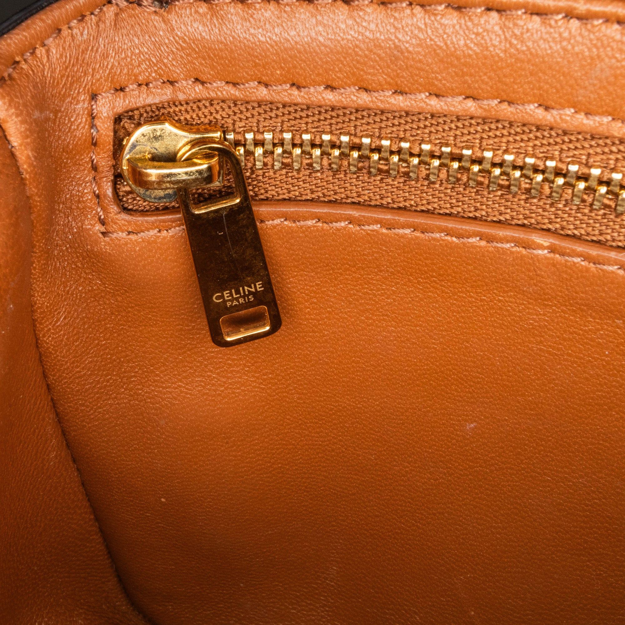 Celine Celine Teen Coated Canvas Triomphe Crossbody Brown Size ONE SIZE - 8 Thumbnail