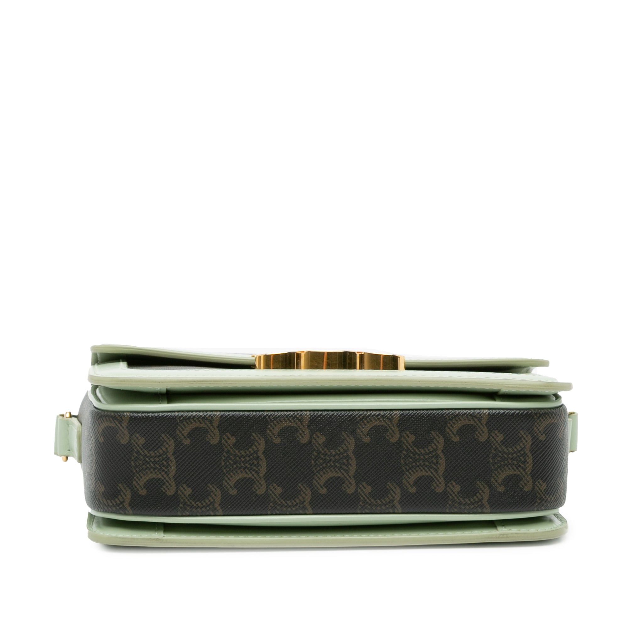 Celine Celine Teen Coated Canvas Triomphe Crossbody Brown Size ONE SIZE - 3 Thumbnail