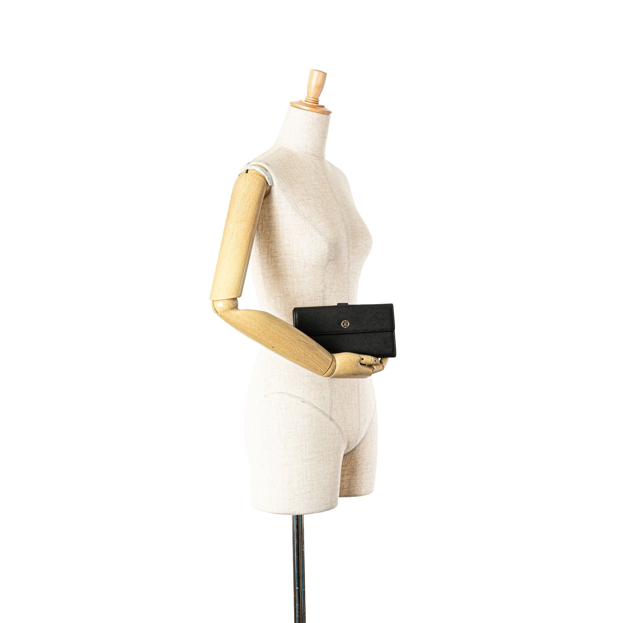 Chanel Chanel Calfskin CC Long Wallet Black Size ONE SIZE - 9 Thumbnail