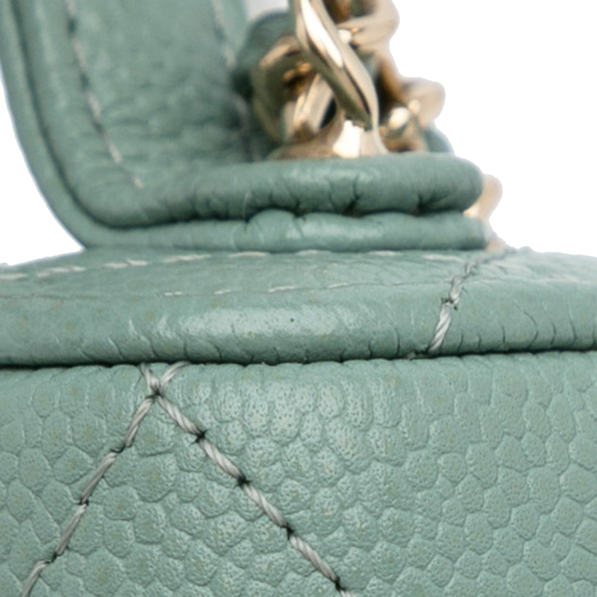 Chanel Chanel CC Caviar Vanity Bag Green Size ONE SIZE - 14 Thumbnail