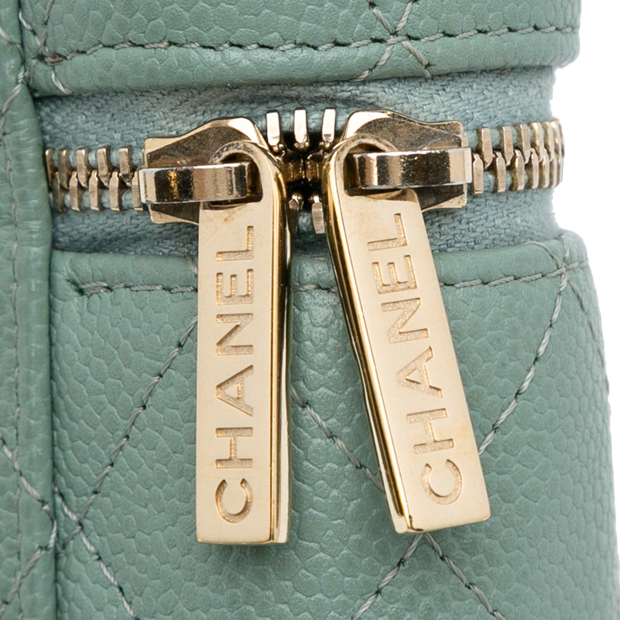 Chanel Chanel CC Caviar Vanity Bag Green Size ONE SIZE - 10 Thumbnail