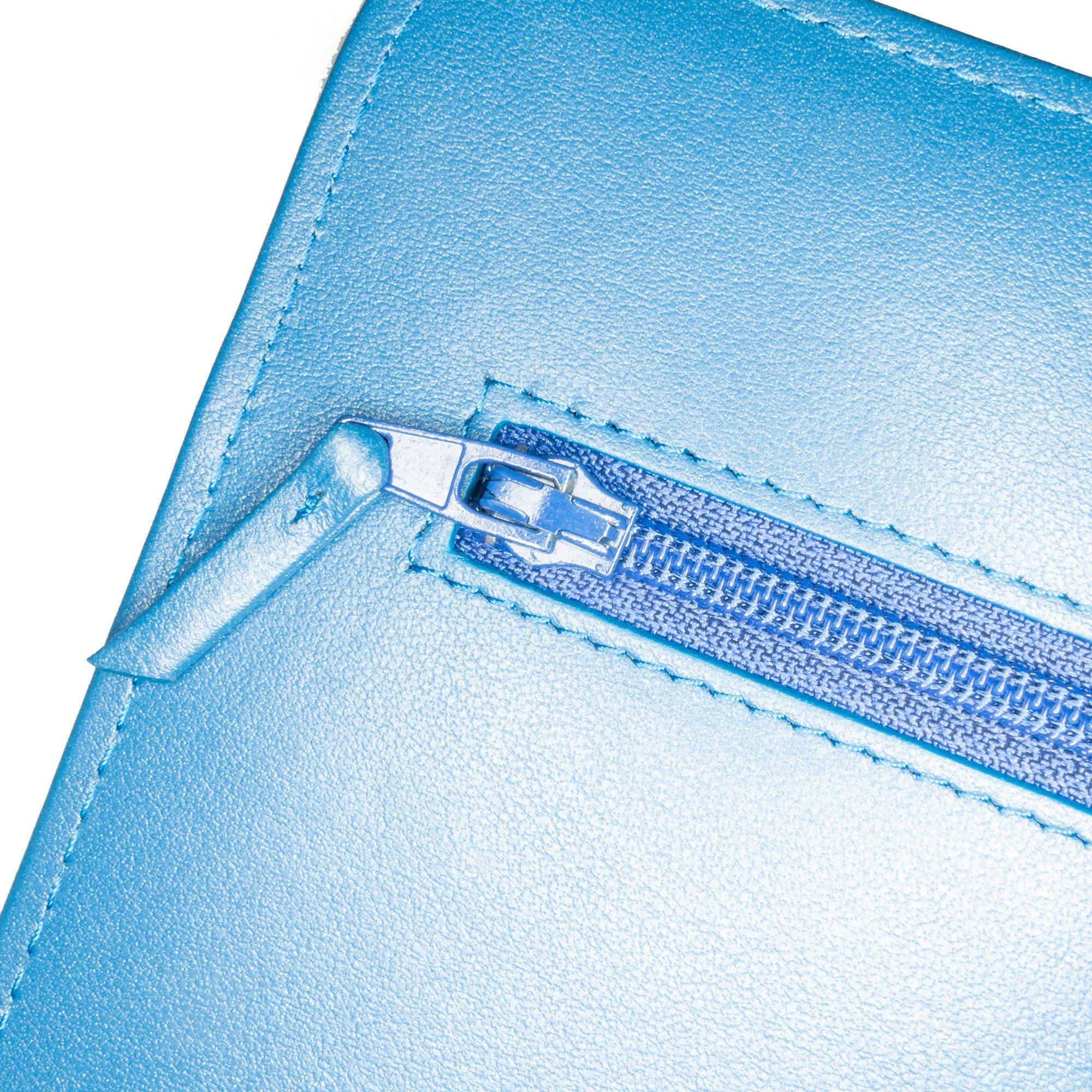 Chanel Chanel Chevron Aged Metallic Calfskin Gabrielle Wallet On Chain Blue Size ONE SIZE - 7 Thumbnail