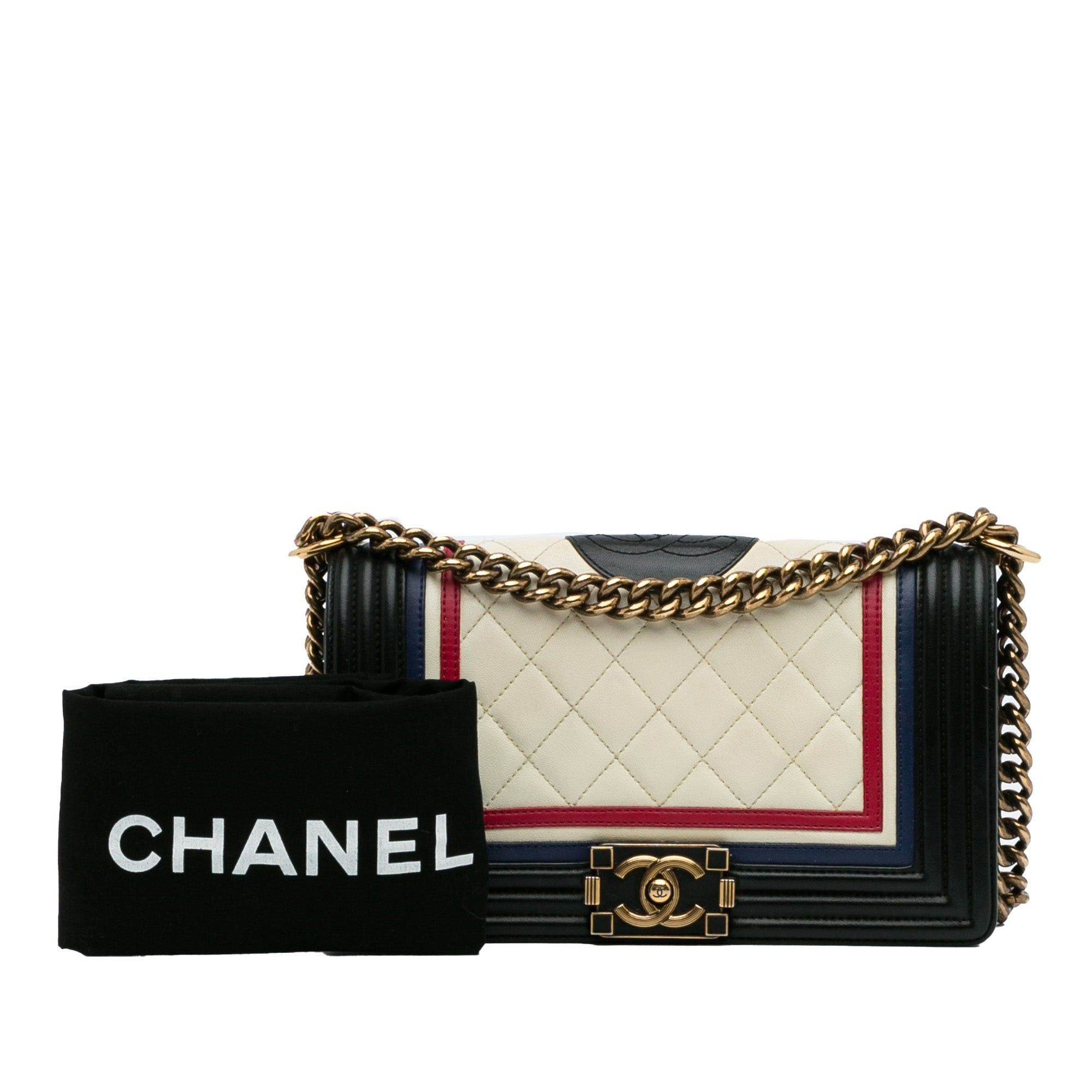 Chanel Chanel Crest-Embellished Medium Boy Bag White Size ONE SIZE - 10 Thumbnail