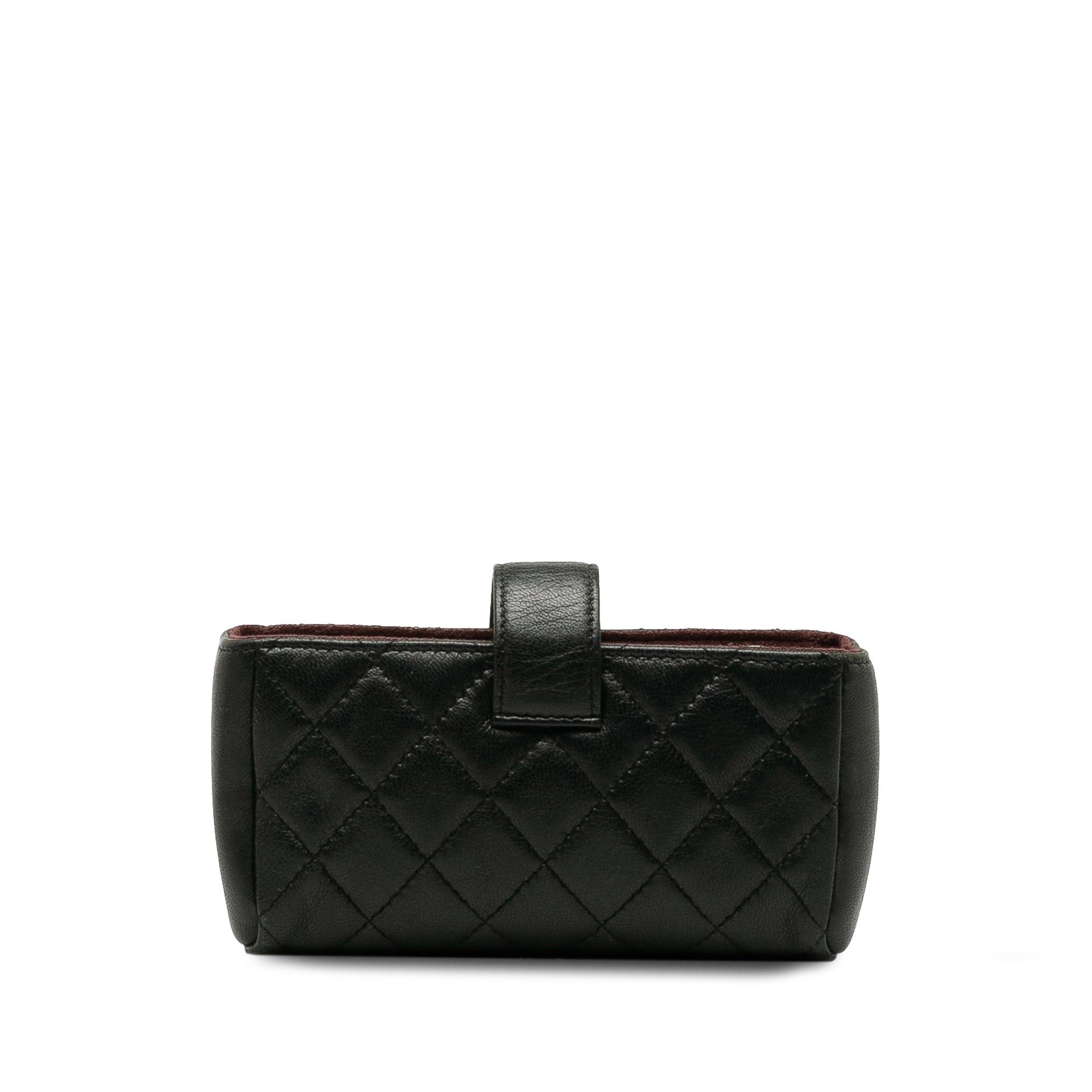 Chanel Chanel Quilted CC O-Phone Holder Pouch Black Size ONE SIZE - 3 Thumbnail