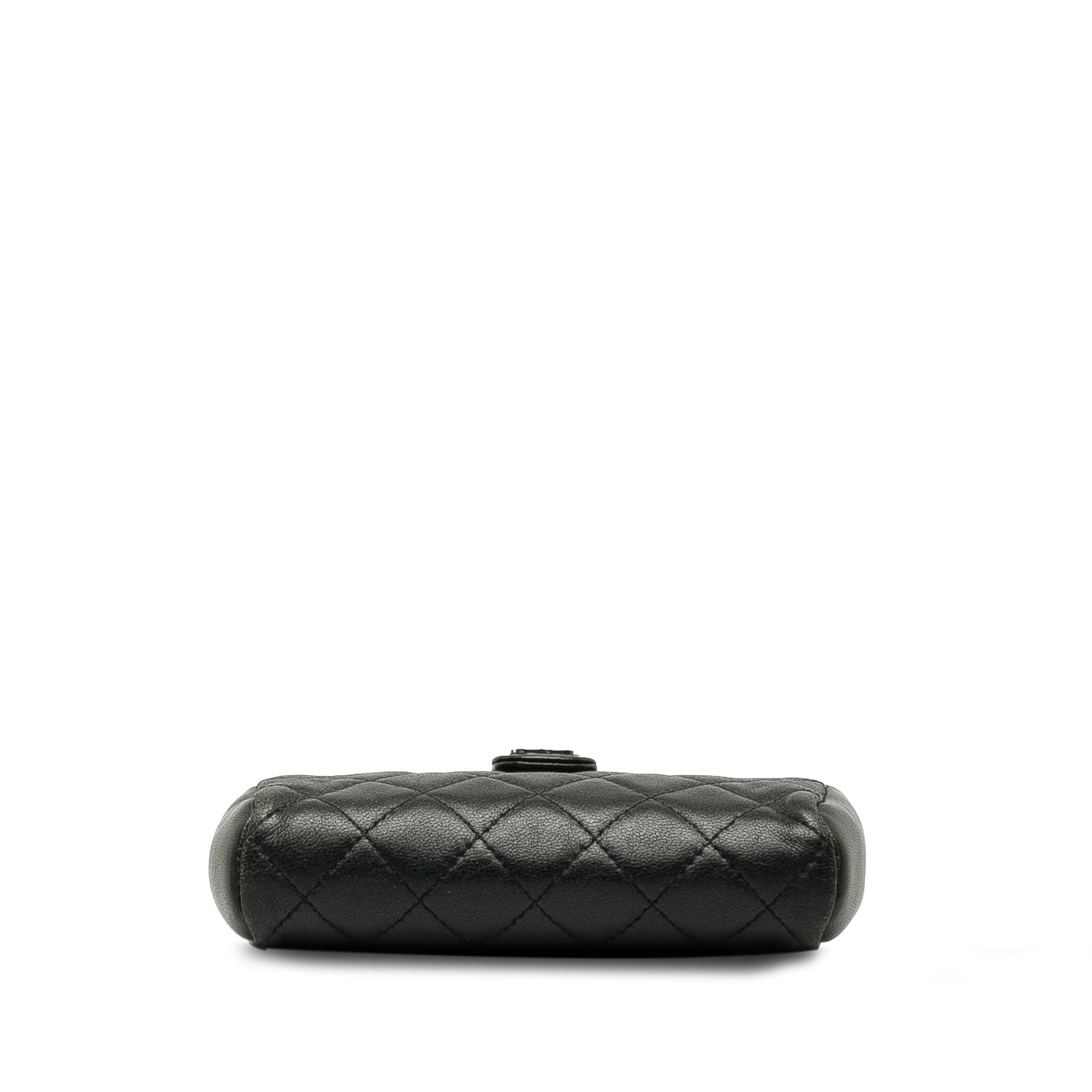 Chanel Chanel Quilted CC O-Phone Holder Pouch Black Size ONE SIZE - 4 Thumbnail