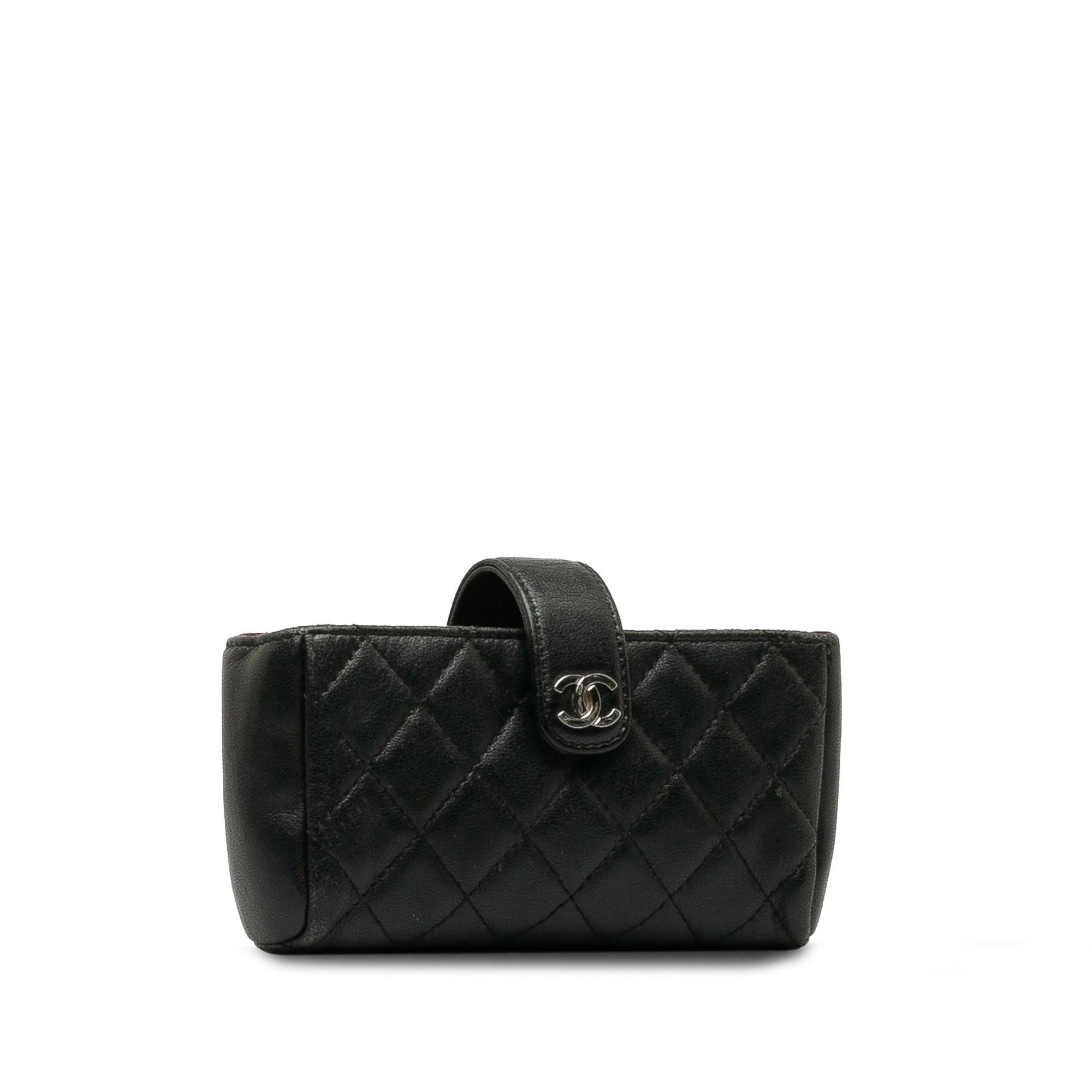 Chanel Chanel Quilted CC O-Phone Holder Pouch Black Size ONE SIZE - 2 Thumbnail