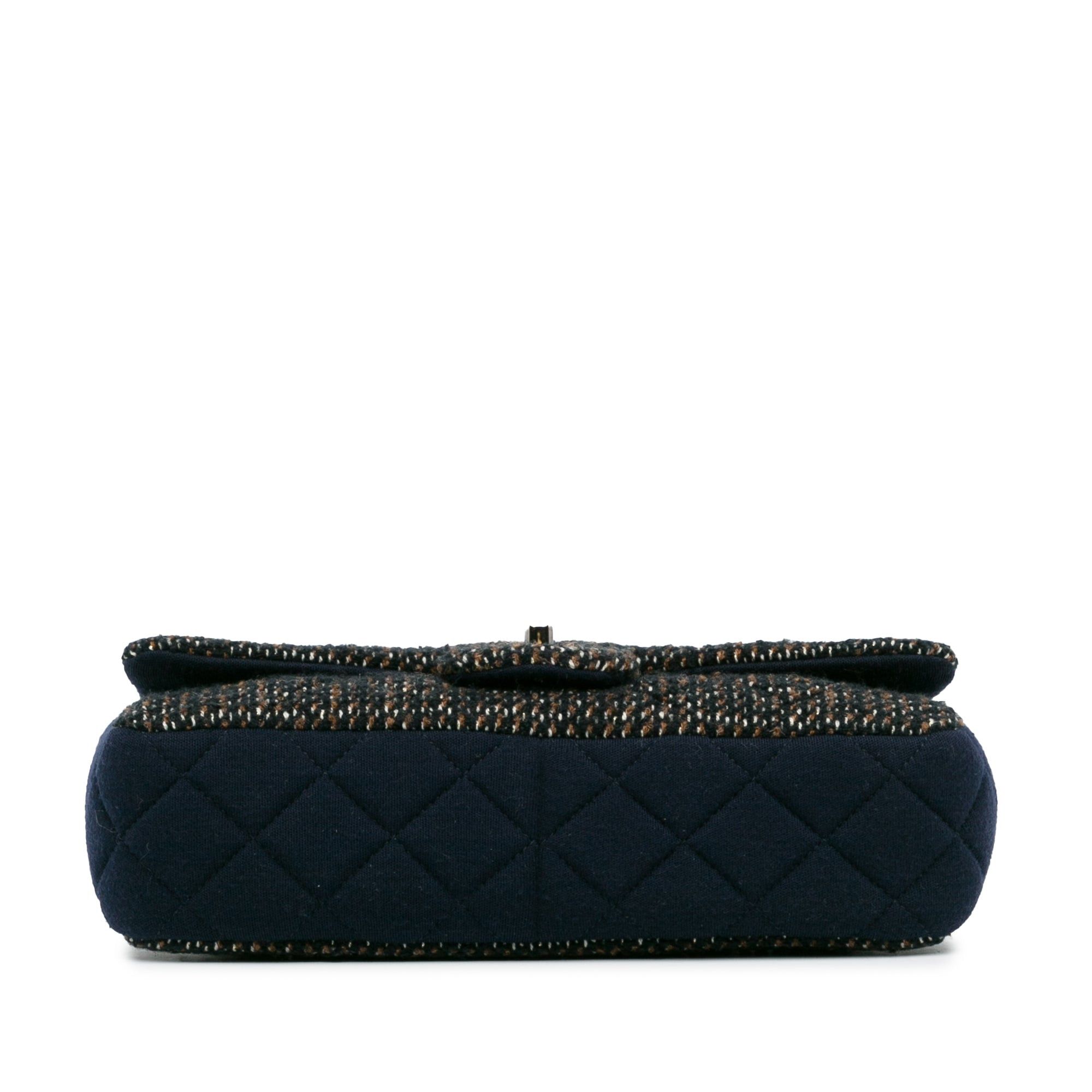 Chanel Chanel Small Jersey Tweed Flap Blue Size ONE SIZE - 5 Thumbnail
