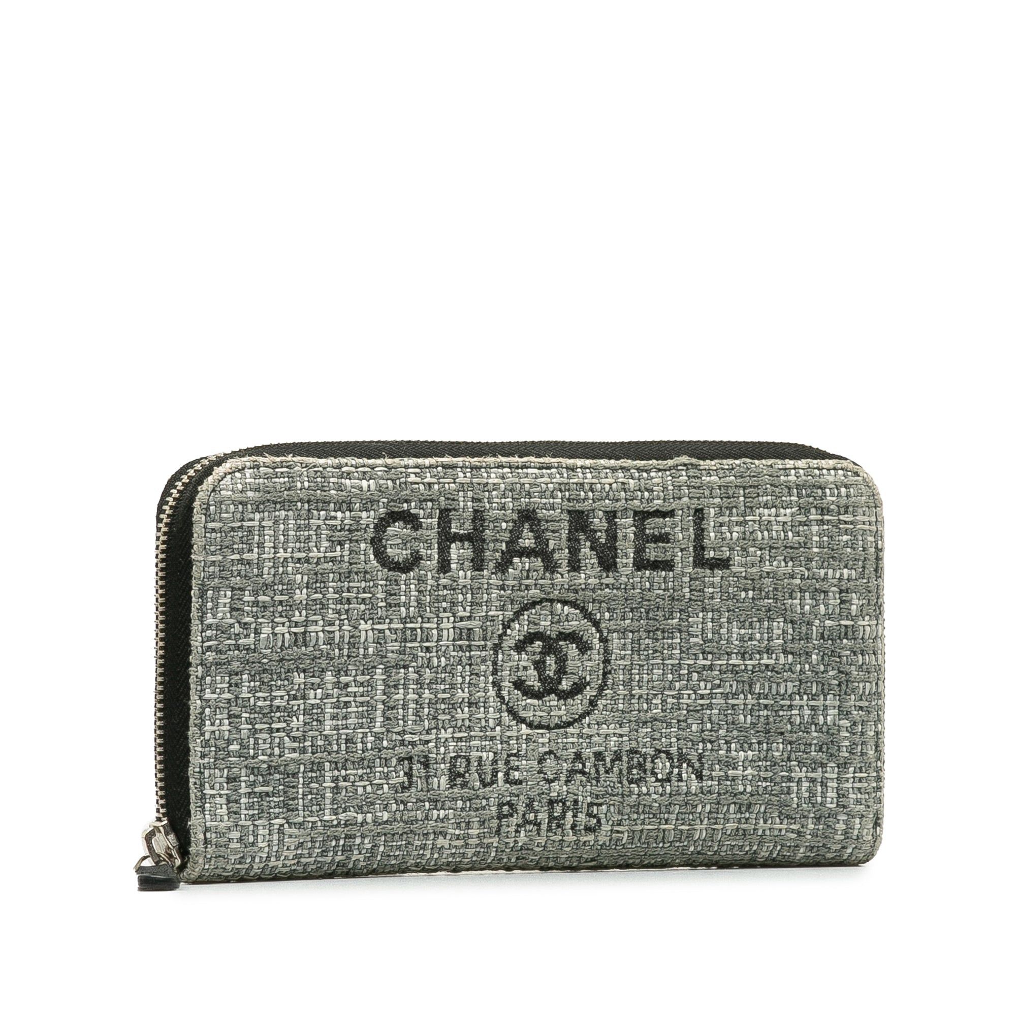 Chanel Chanel Tweed Deauville Continental Wallet Gray Size ONE SIZE - 2 Thumbnail