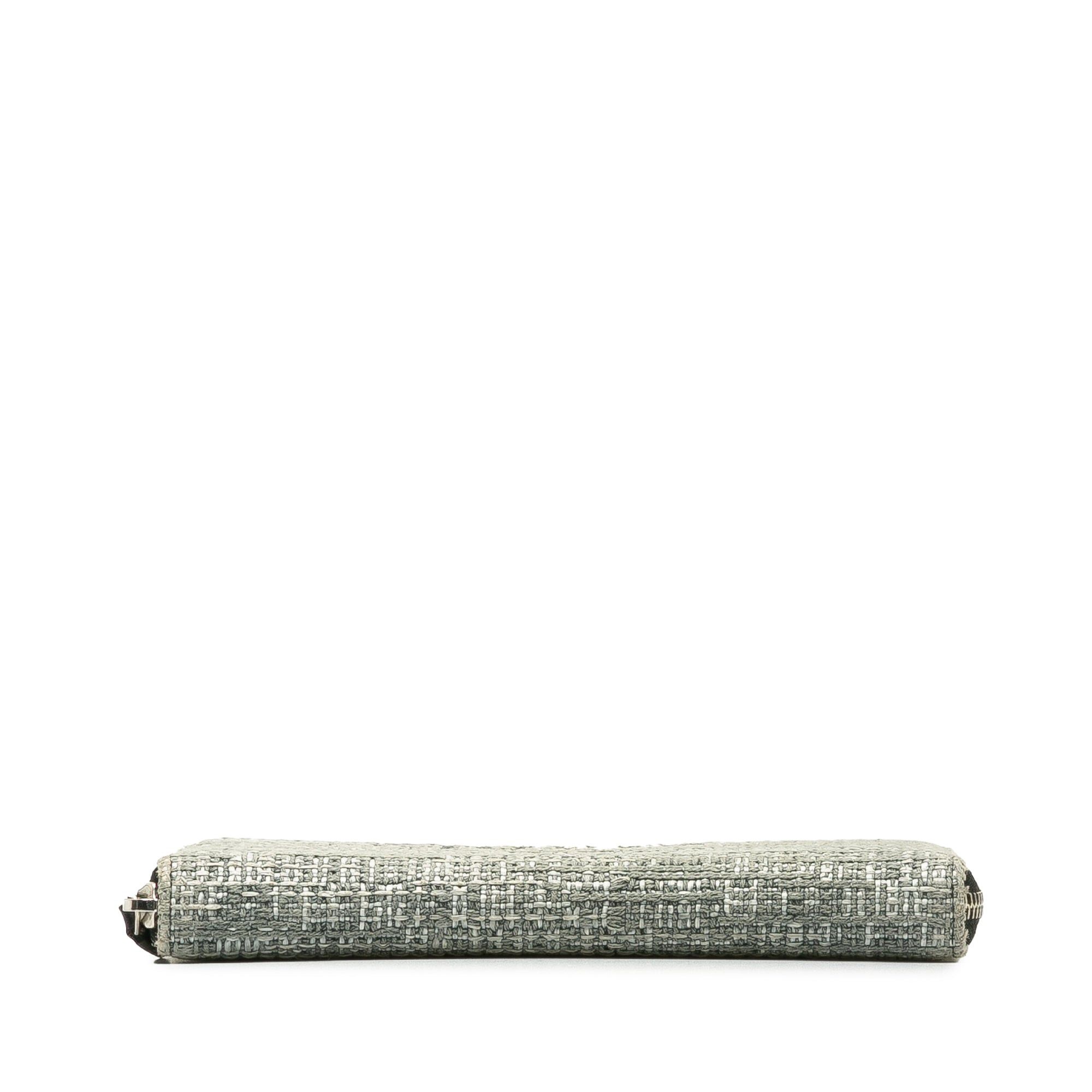 Chanel Chanel Tweed Deauville Continental Wallet Gray Size ONE SIZE - 4 Thumbnail