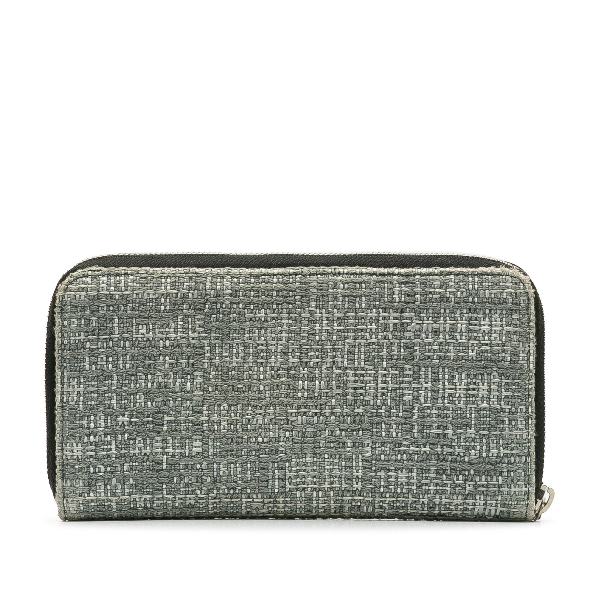 Chanel Chanel Tweed Deauville Continental Wallet Gray Size ONE SIZE - 3 Thumbnail
