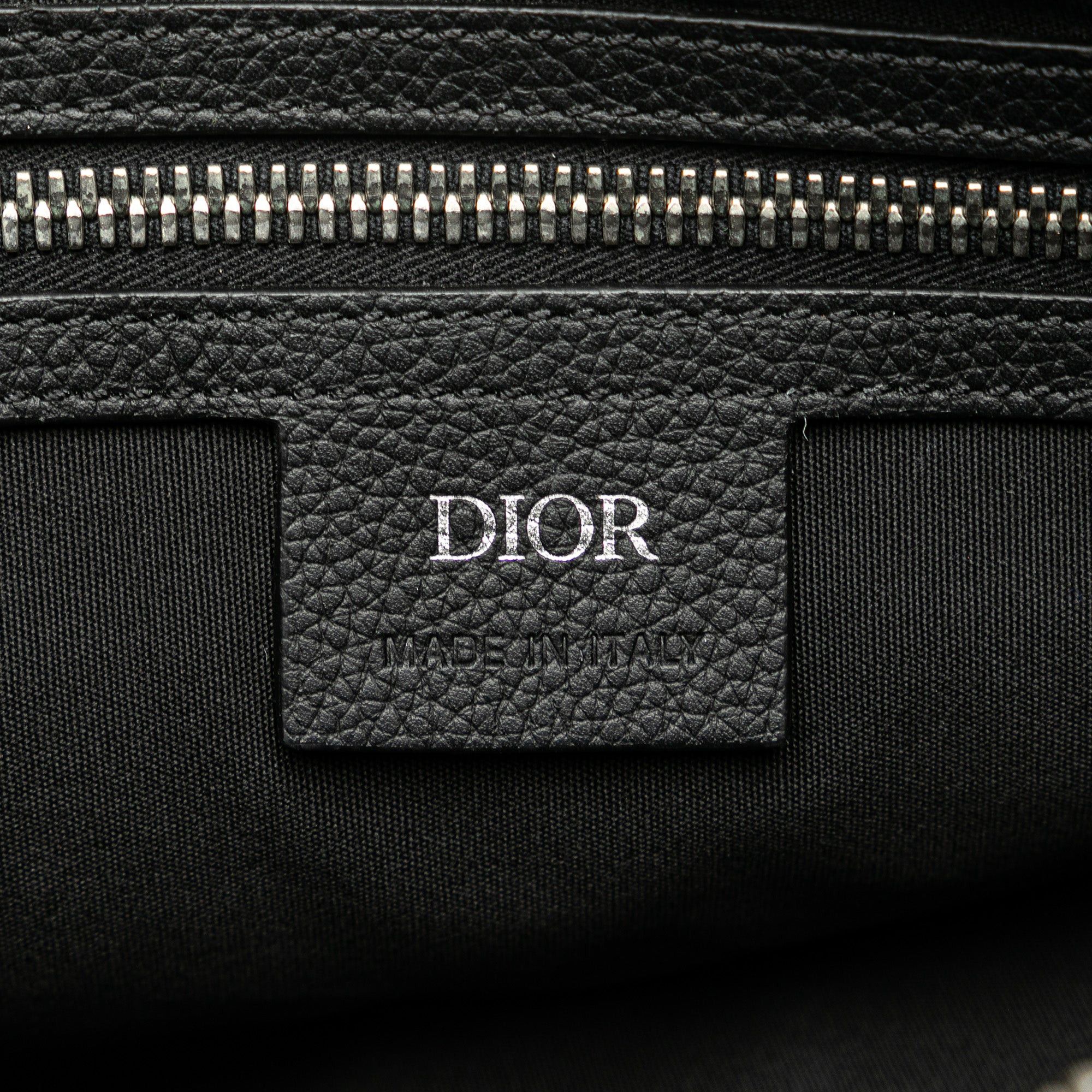Dior Dior Kim Jones Grained Calfskin Saddle Bag Black Size ONE SIZE - 6 Thumbnail