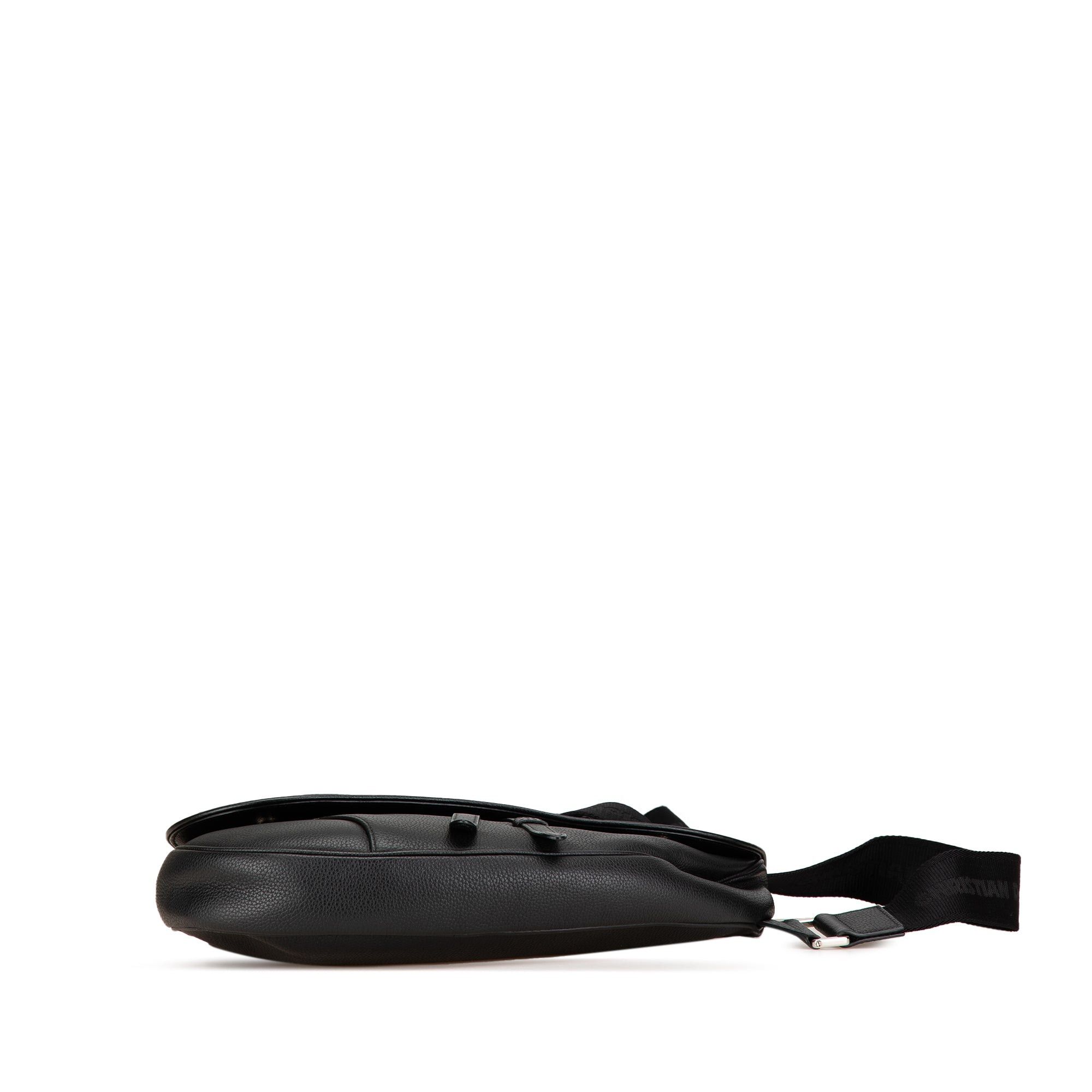 Dior Dior Kim Jones Grained Calfskin Saddle Bag Black Size ONE SIZE - 3 Thumbnail