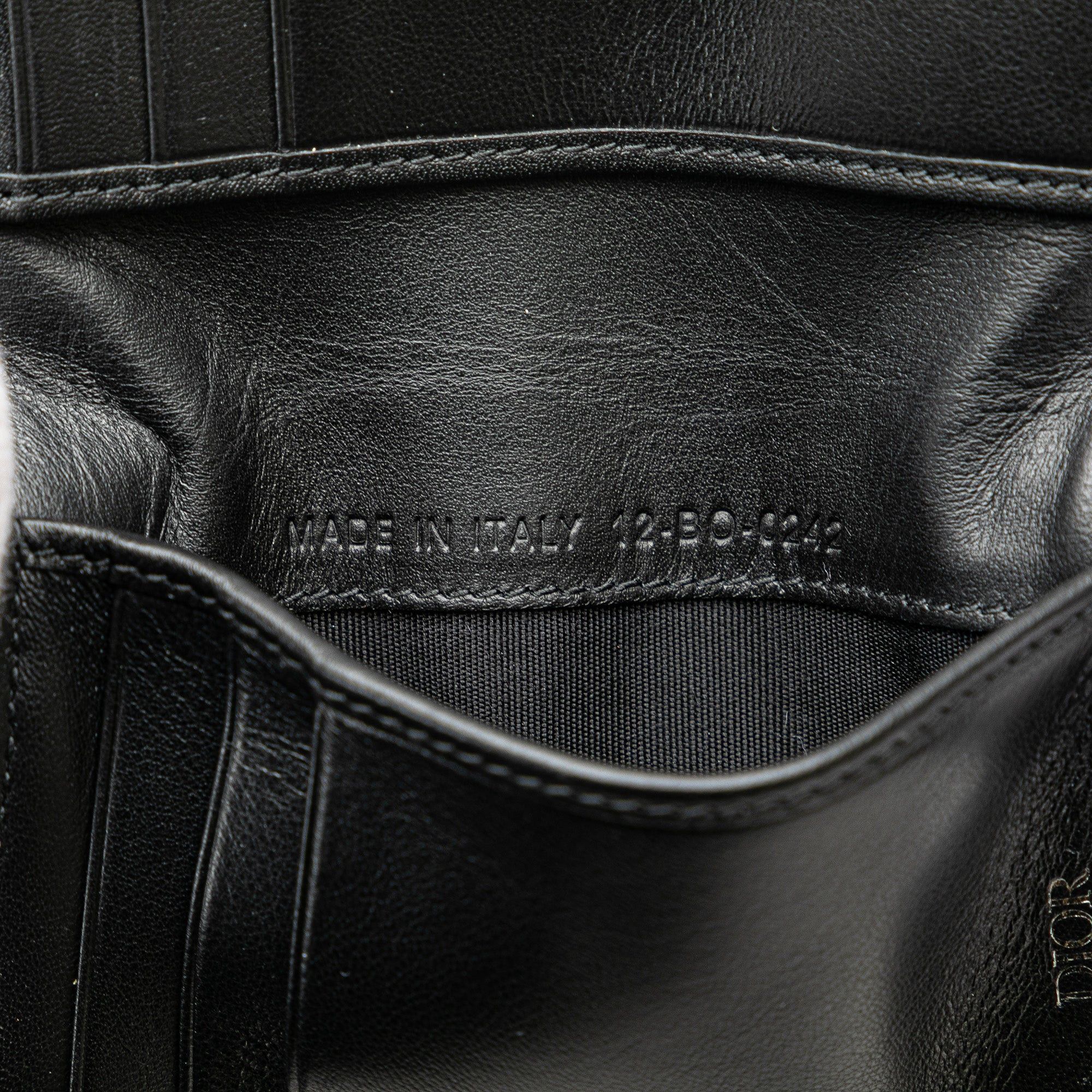 Dior Dior Leather Bifold Wallet Black Size ONE SIZE - 7 Thumbnail
