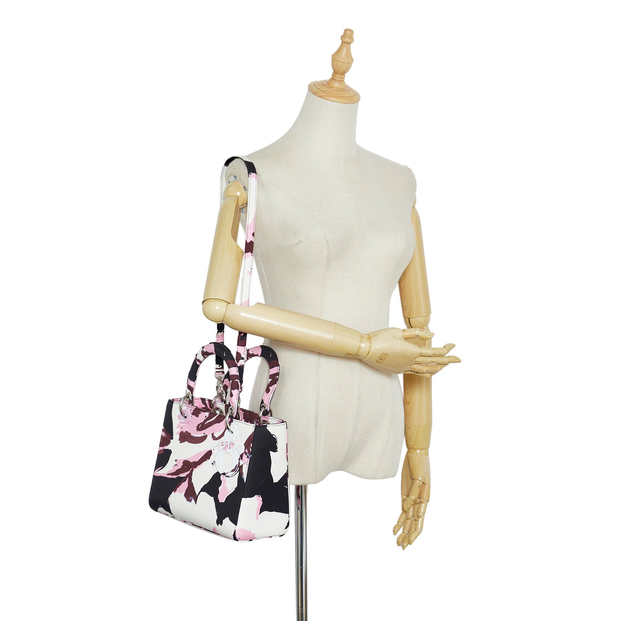 Dior Dior Medium Canvas Floral Graffiti Lady Dior White Size ONE SIZE - 10 Thumbnail