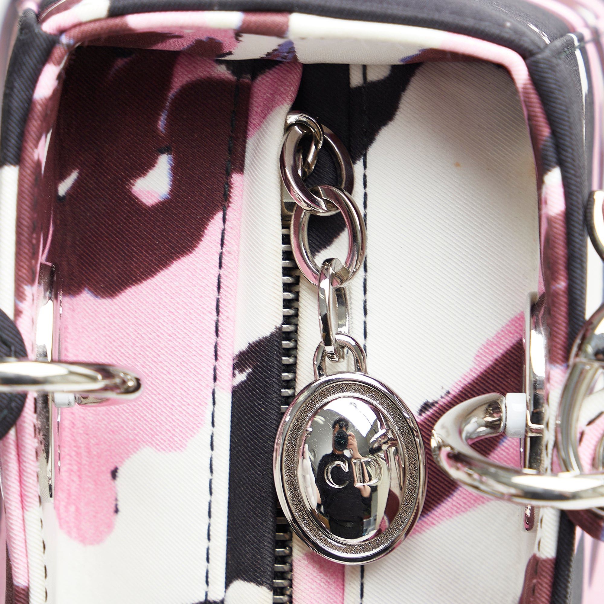 Dior Dior Medium Canvas Floral Graffiti Lady Dior White Size ONE SIZE - 8 Thumbnail