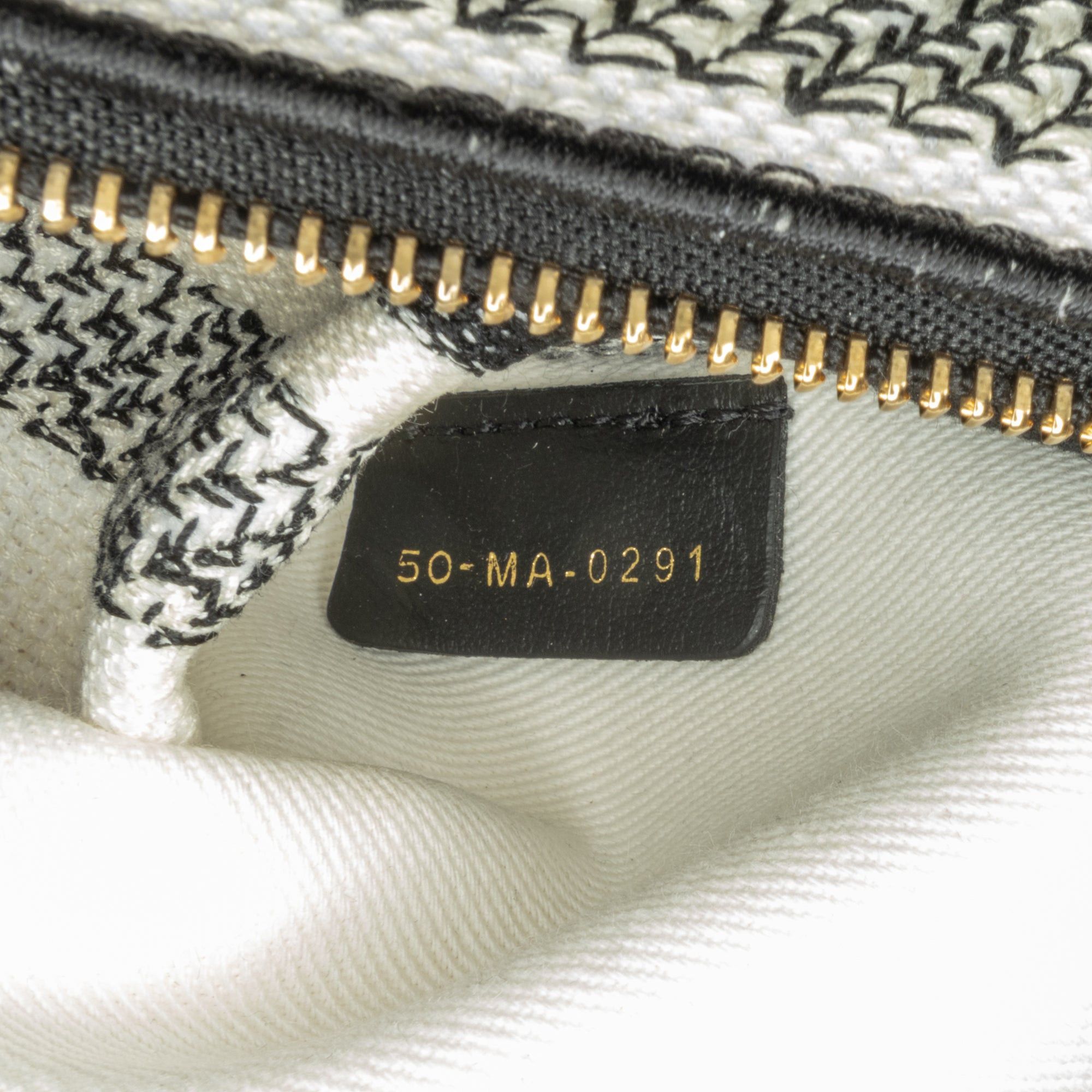 Dior Dior Medium Canvas Houndstooth Embroidered Lady D Lite Black Size ONE SIZE - 6 Thumbnail