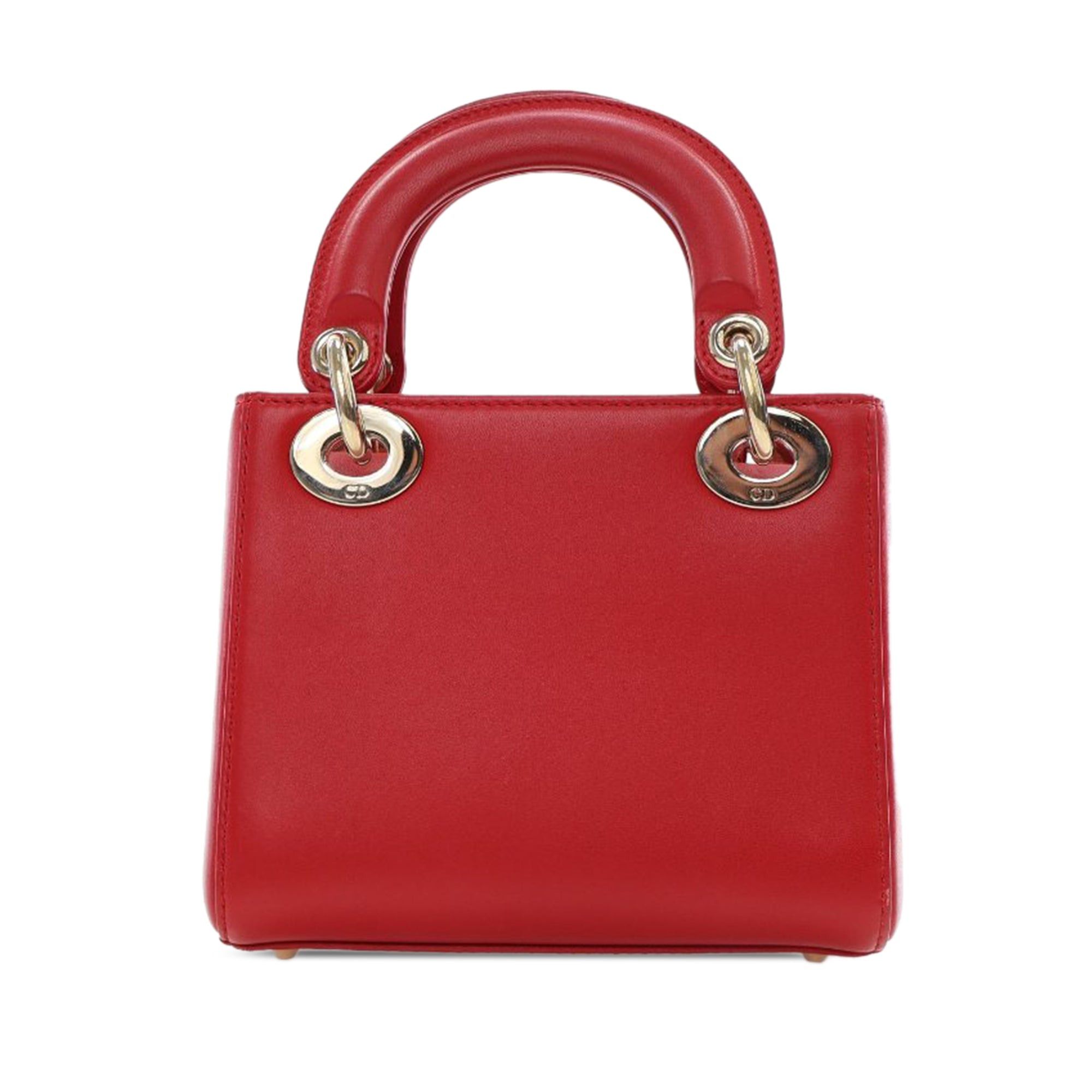 Dior Dior Mini Lambskin DiorAmour Applique Flower Lady Dior Red Size ONE SIZE - 3 Thumbnail
