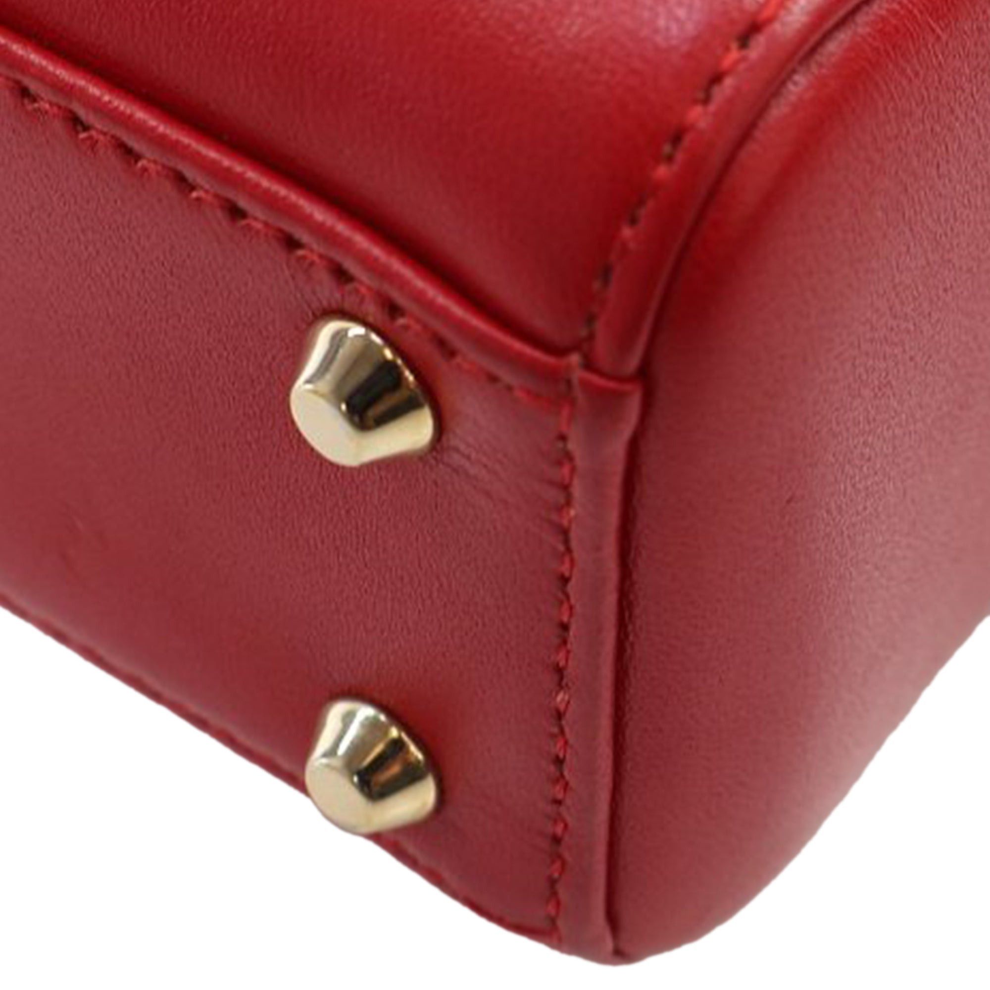 Dior Dior Mini Lambskin DiorAmour Applique Flower Lady Dior Red Size ONE SIZE - 12 Thumbnail