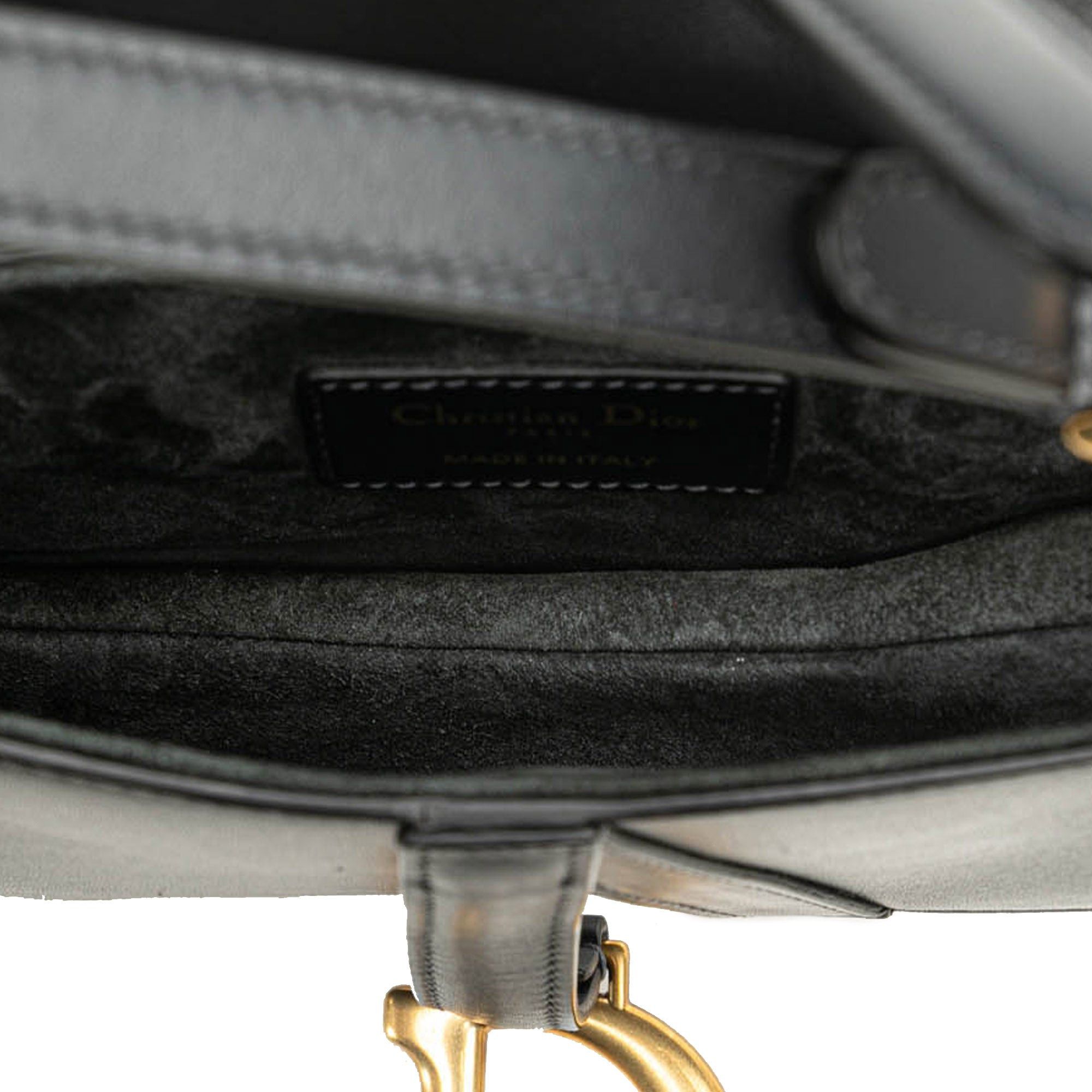 Dior Dior Mini Leather Saddle Black Size ONE SIZE - 4 Thumbnail
