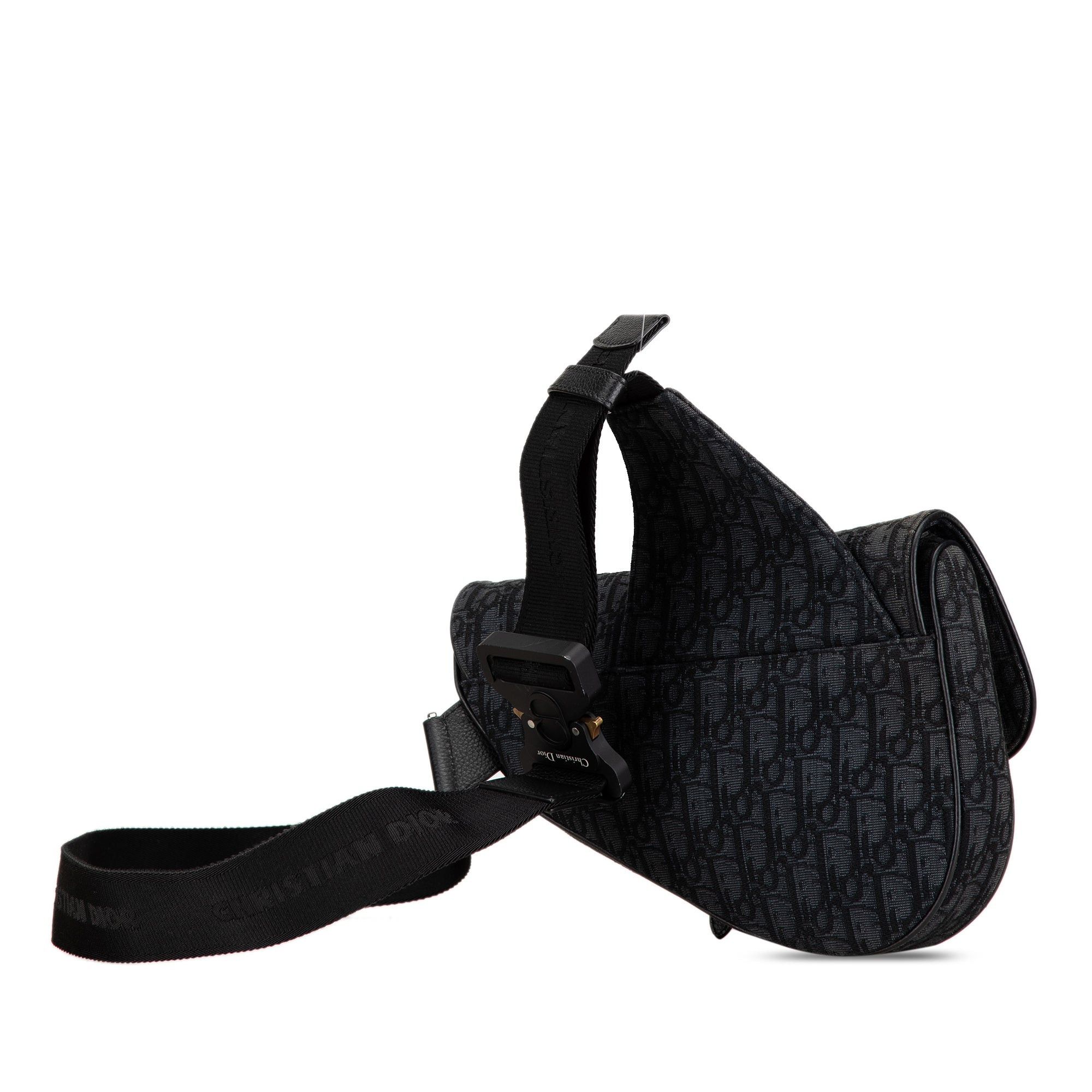 Dior Dior Oblique Canvas Saddle Crossbody Black Size ONE SIZE - 2 Thumbnail