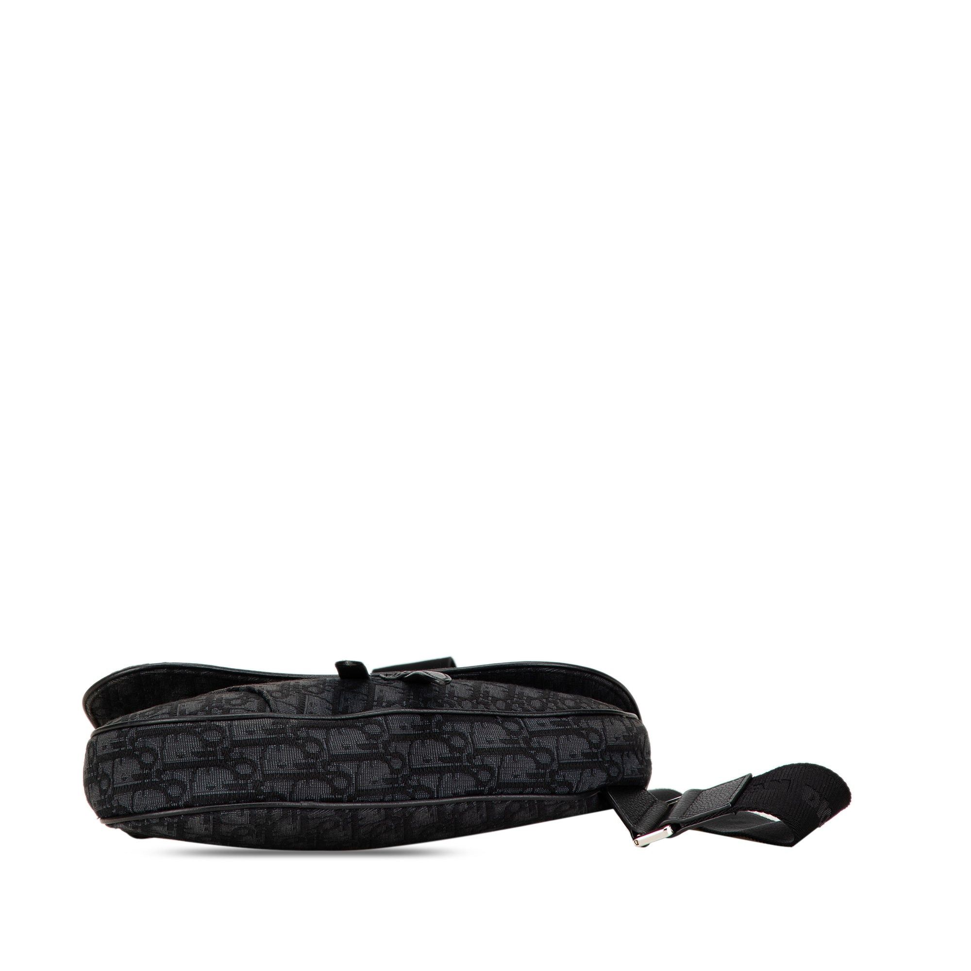 Dior Dior Oblique Canvas Saddle Crossbody Black Size ONE SIZE - 3 Thumbnail