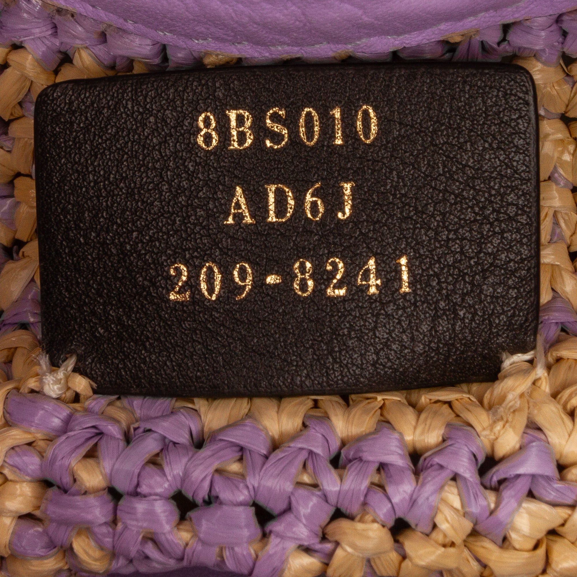 Fendi Fendi Mini Raffia Zucca Mon Tresor Bucket Bag Purple Size ONE SIZE - 8 Thumbnail