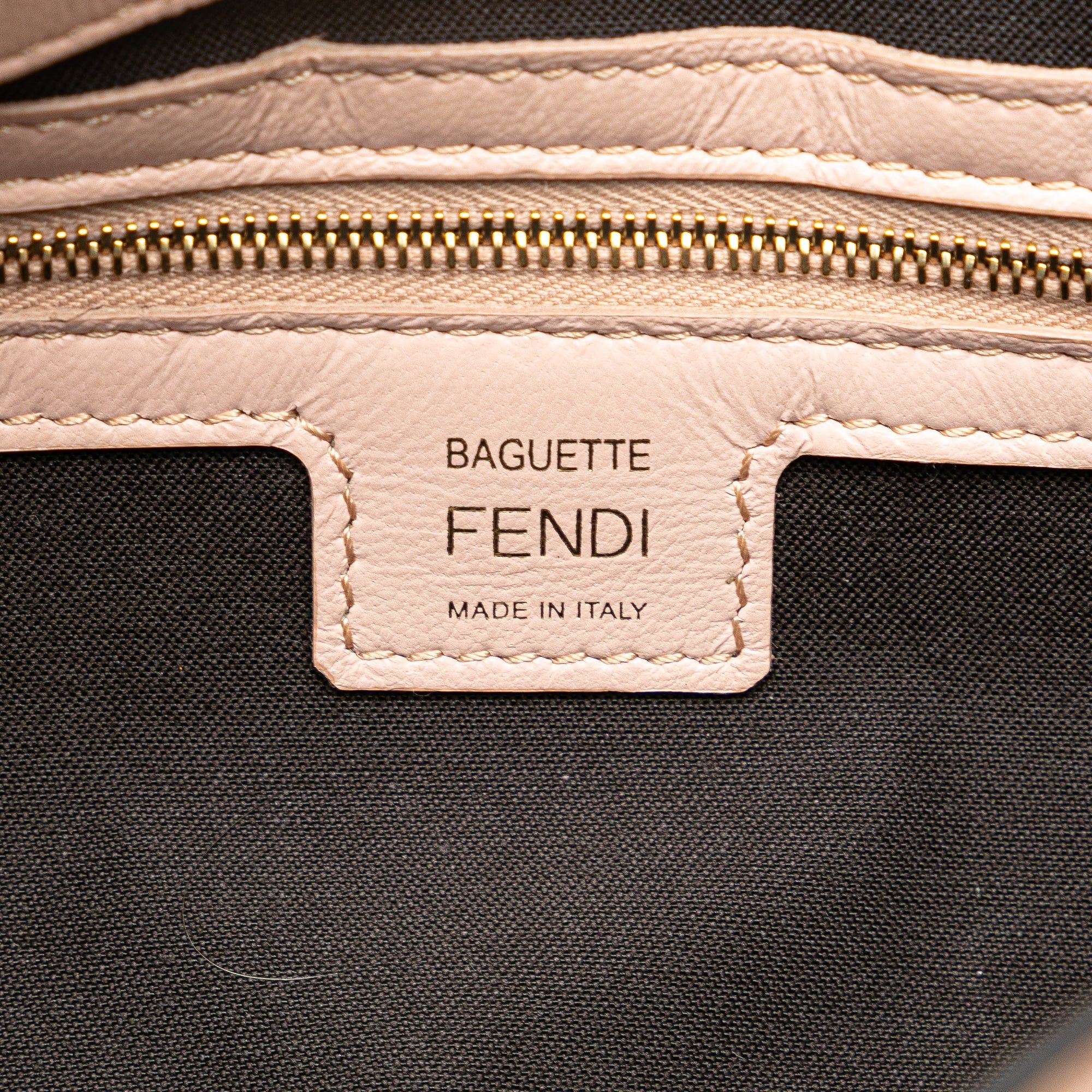 Fendi Fendi Zucca Embossed Leather Baguette Satchel Pink Size ONE SIZE - 5 Thumbnail