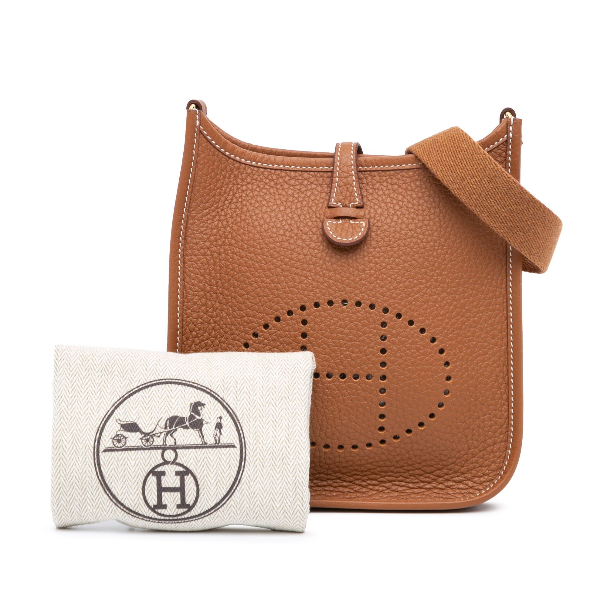 Hermes Hermès Clemence Evelyne I TPM Brown Size ONE SIZE - 8 Thumbnail