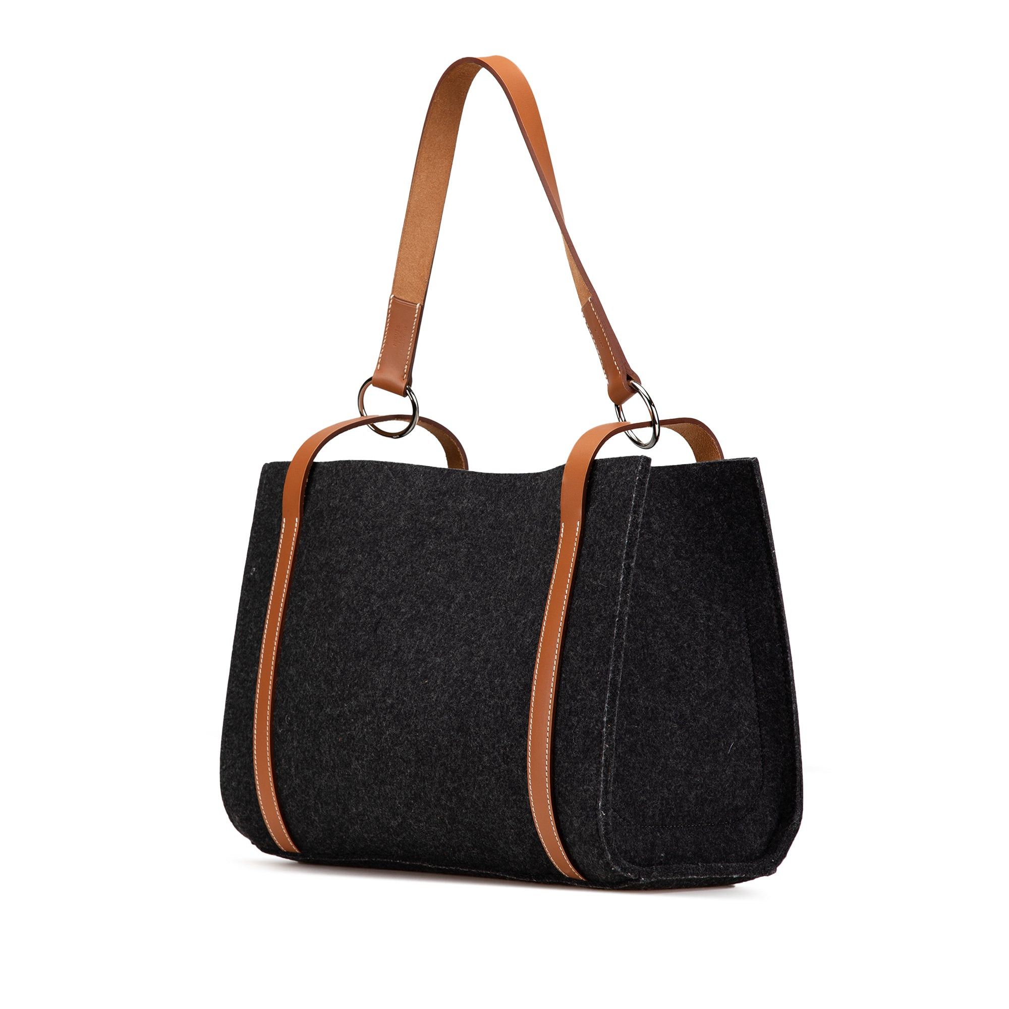 Hermes Hermès Felt and Vache Hunter Cabalicol Gray Size ONE SIZE - 2 Thumbnail