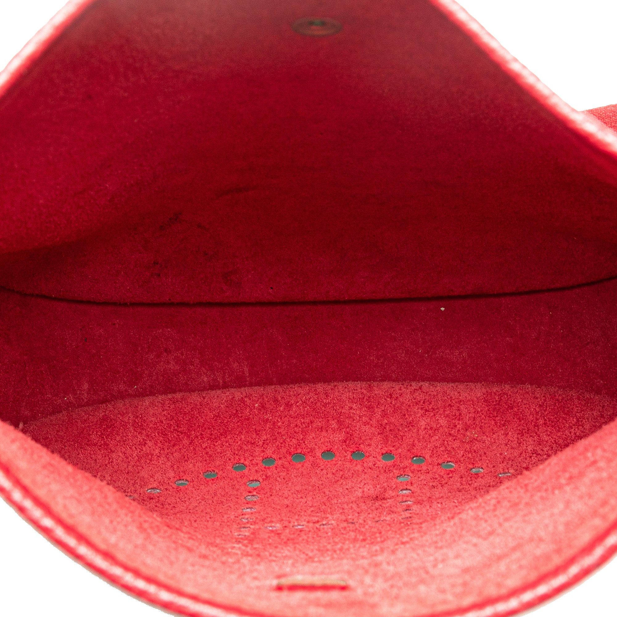 Hermes Hermès Taurillon Clemence Evelyne I GM Red Size ONE SIZE - 4 Thumbnail