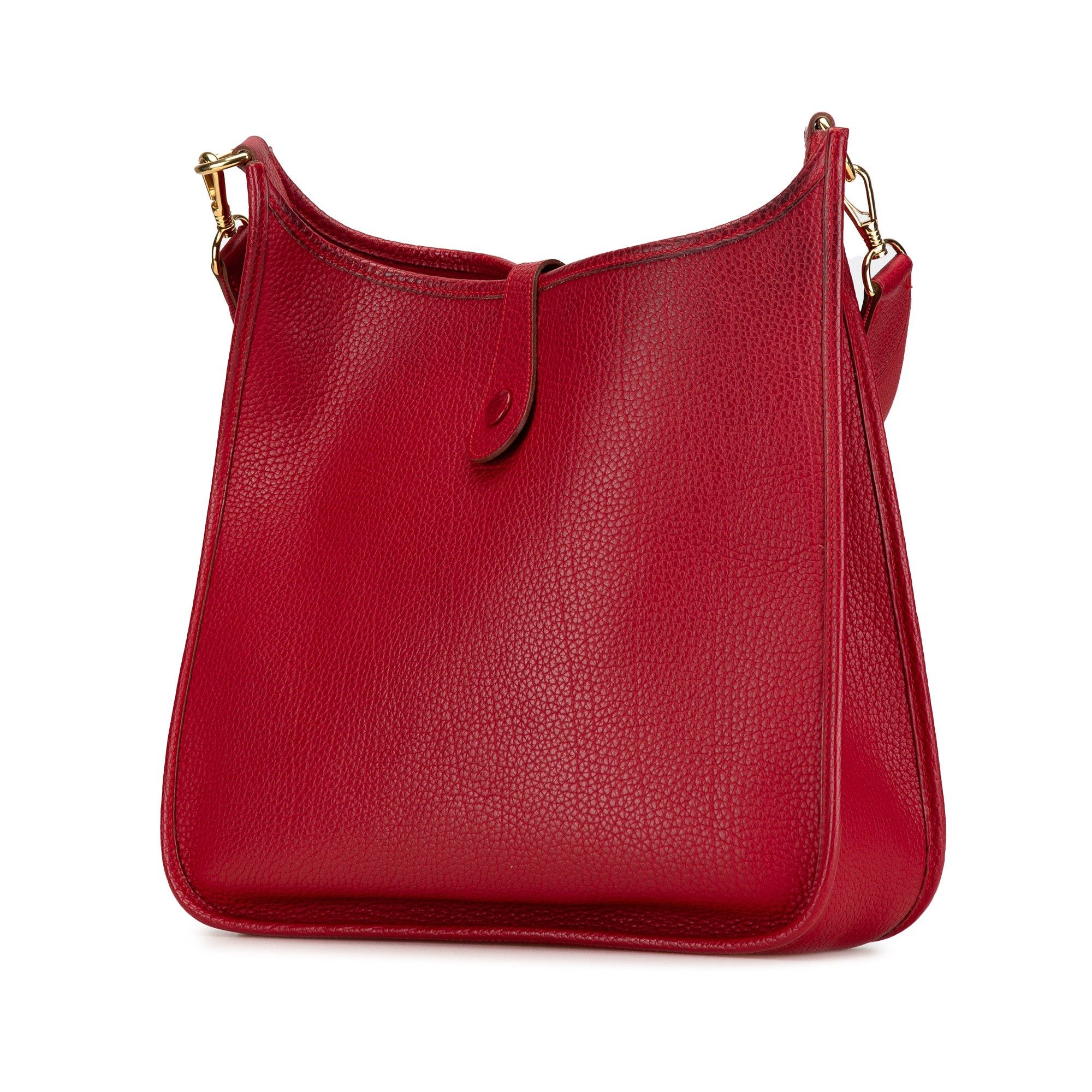 Hermes Hermès Taurillon Clemence Evelyne I GM Red Size ONE SIZE - 2 Thumbnail