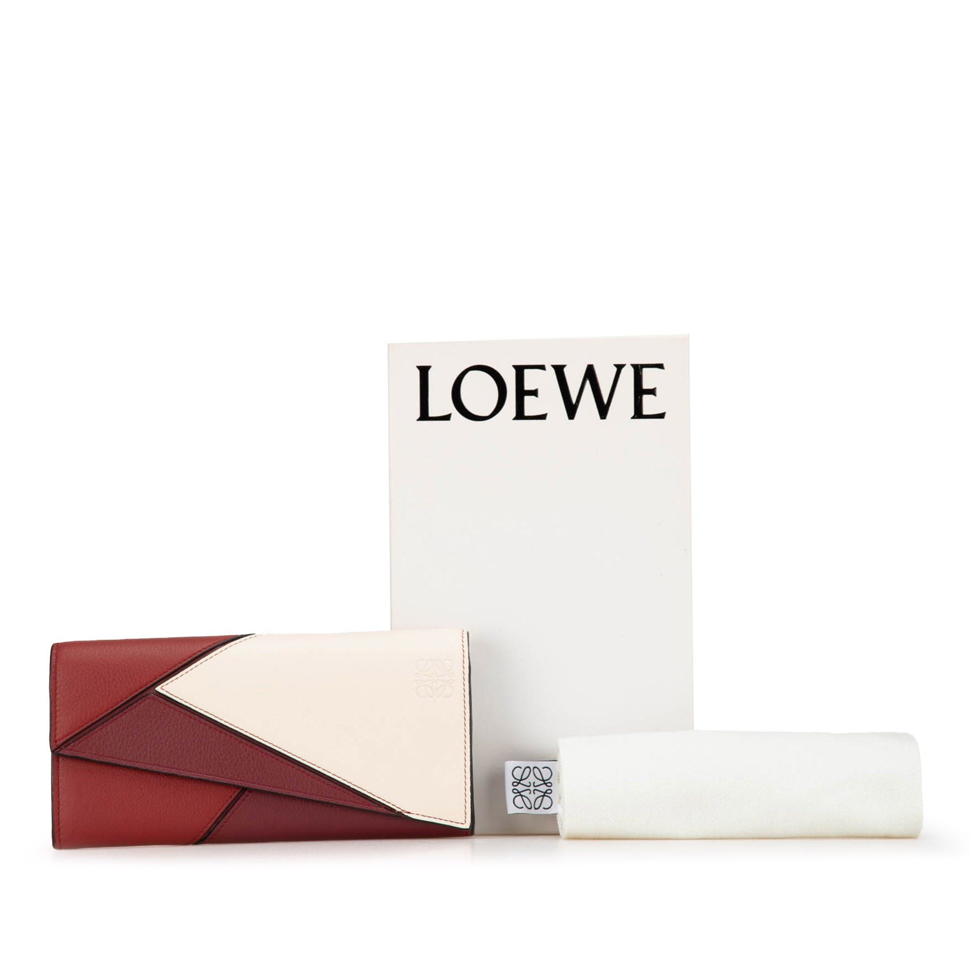 Loewe LOEWE Leather Puzzle Continental Wallet Red Size ONE SIZE - 10 Thumbnail