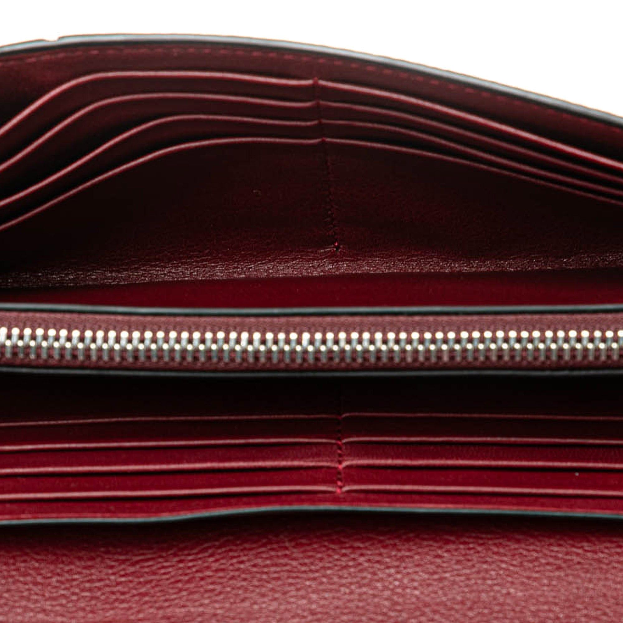 Loewe LOEWE Leather Puzzle Continental Wallet Red Size ONE SIZE - 4 Thumbnail