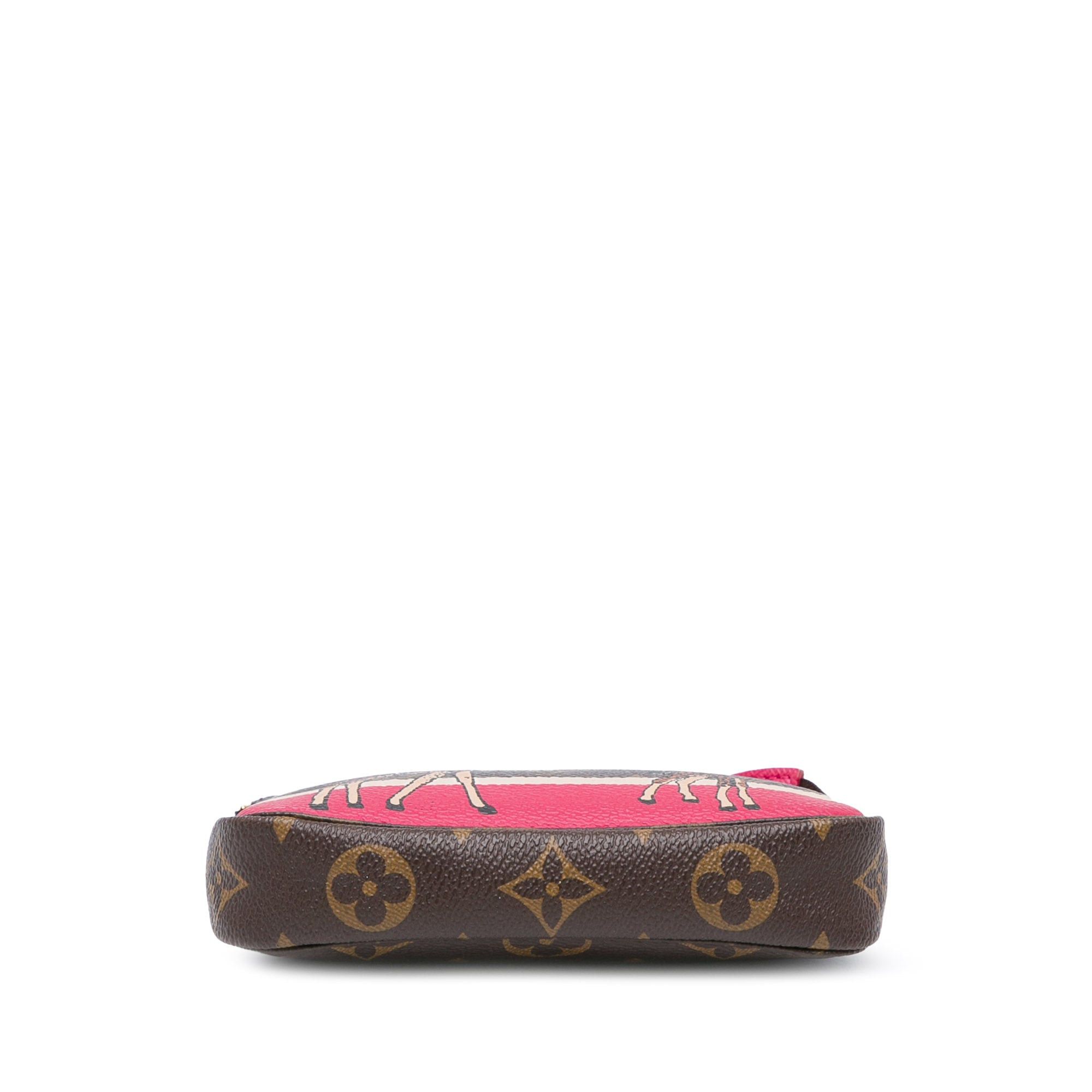 Louis Vuitton Louis Vuitton Monogram Giraffe Christmas Mini Pochette Accessories Brown Size ONE SIZE - 3 Thumbnail