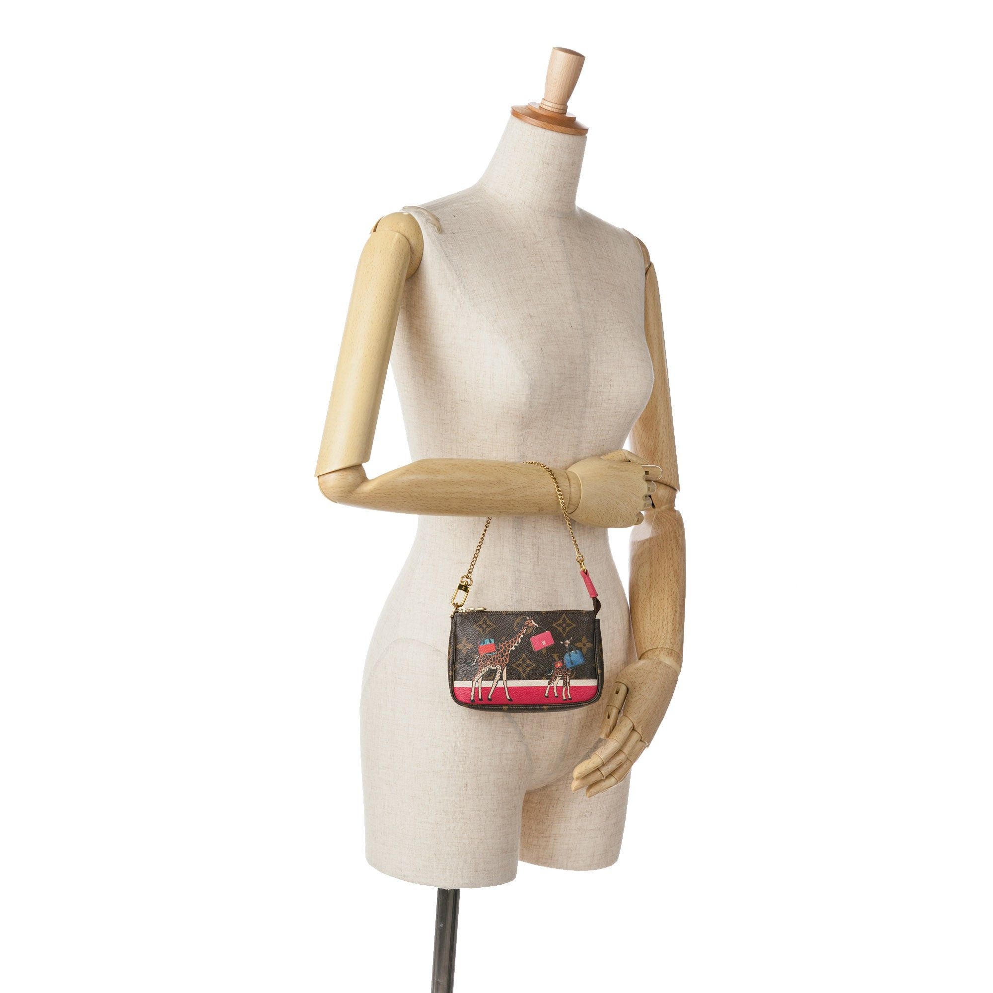 Louis Vuitton Louis Vuitton Monogram Giraffe Christmas Mini Pochette Accessories Brown Size ONE SIZE - 7 Thumbnail