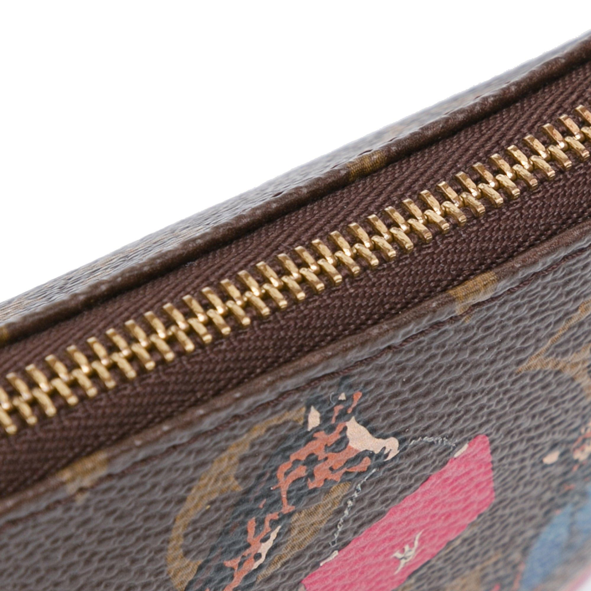 Louis Vuitton Louis Vuitton Monogram Giraffe Christmas Mini Pochette Accessories Brown Size ONE SIZE - 6 Thumbnail