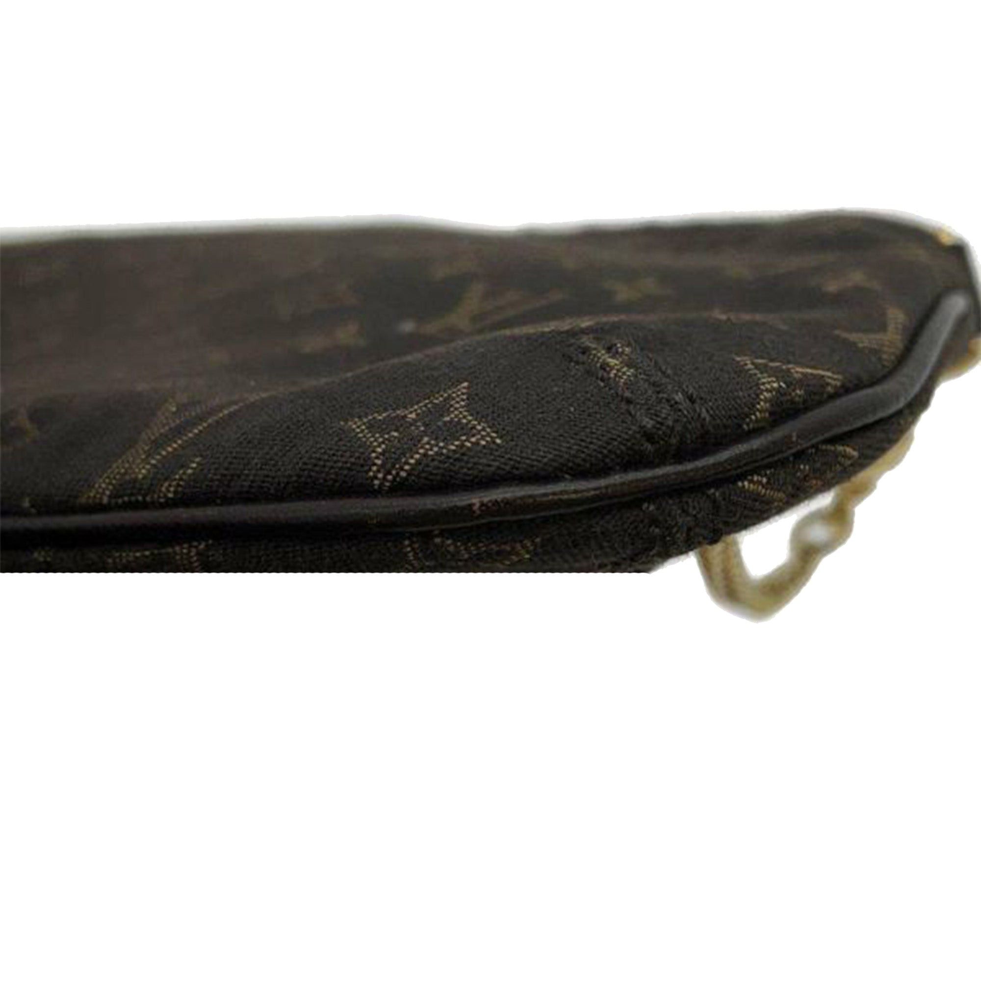Louis Vuitton Louis Vuitton Monogram Mini Lin Mini Pochette Accessories Brown Size ONE SIZE - 11 Thumbnail