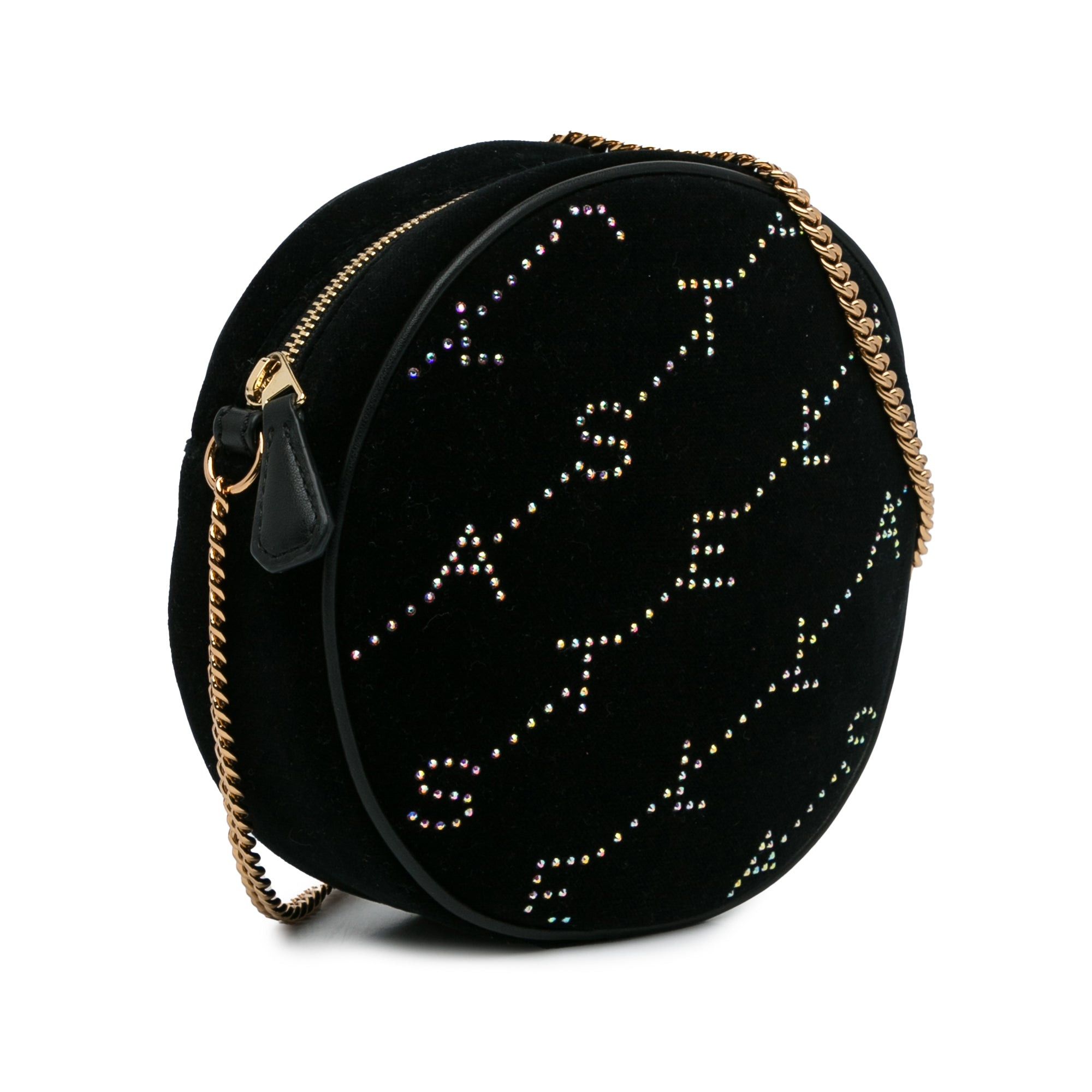 Stella McCartney Stella McCartney Mini Crystal Monogram Round Crossbody Black Size ONE SIZE - 2 Thumbnail