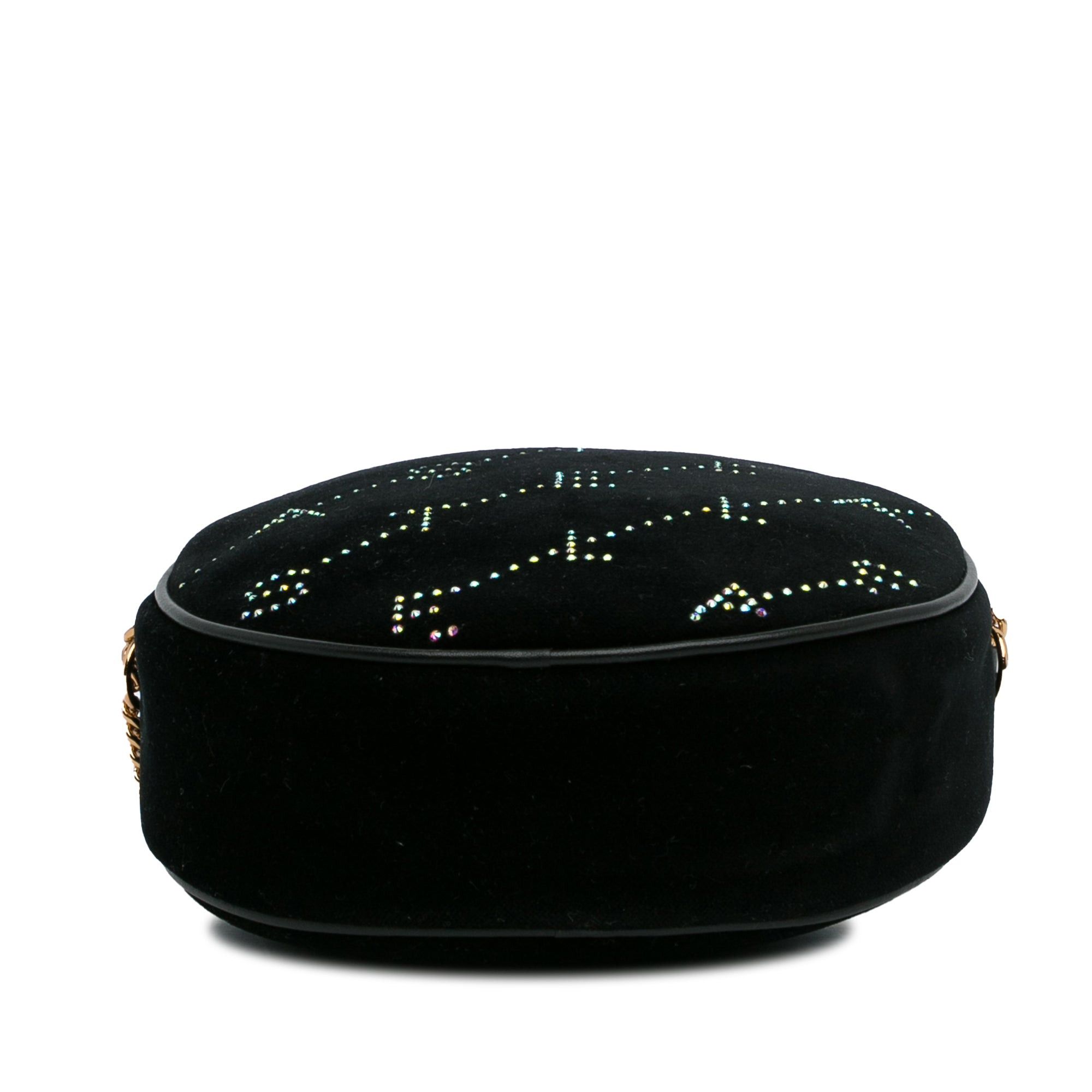 Stella McCartney Stella McCartney Mini Crystal Monogram Round Crossbody Black Size ONE SIZE - 4 Thumbnail