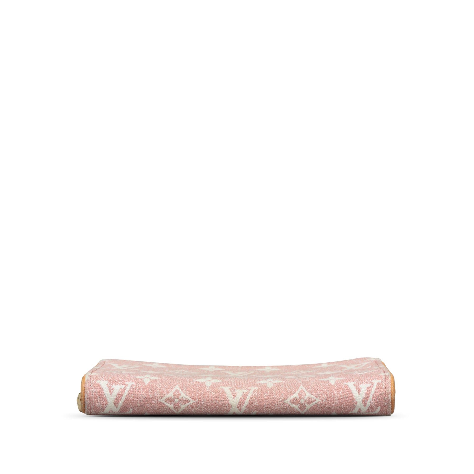 Louis Vuitton Louis Vuitton Monogram Denim Jacquard Zippy Wallet Pink Size ONE SIZE - 4 Thumbnail