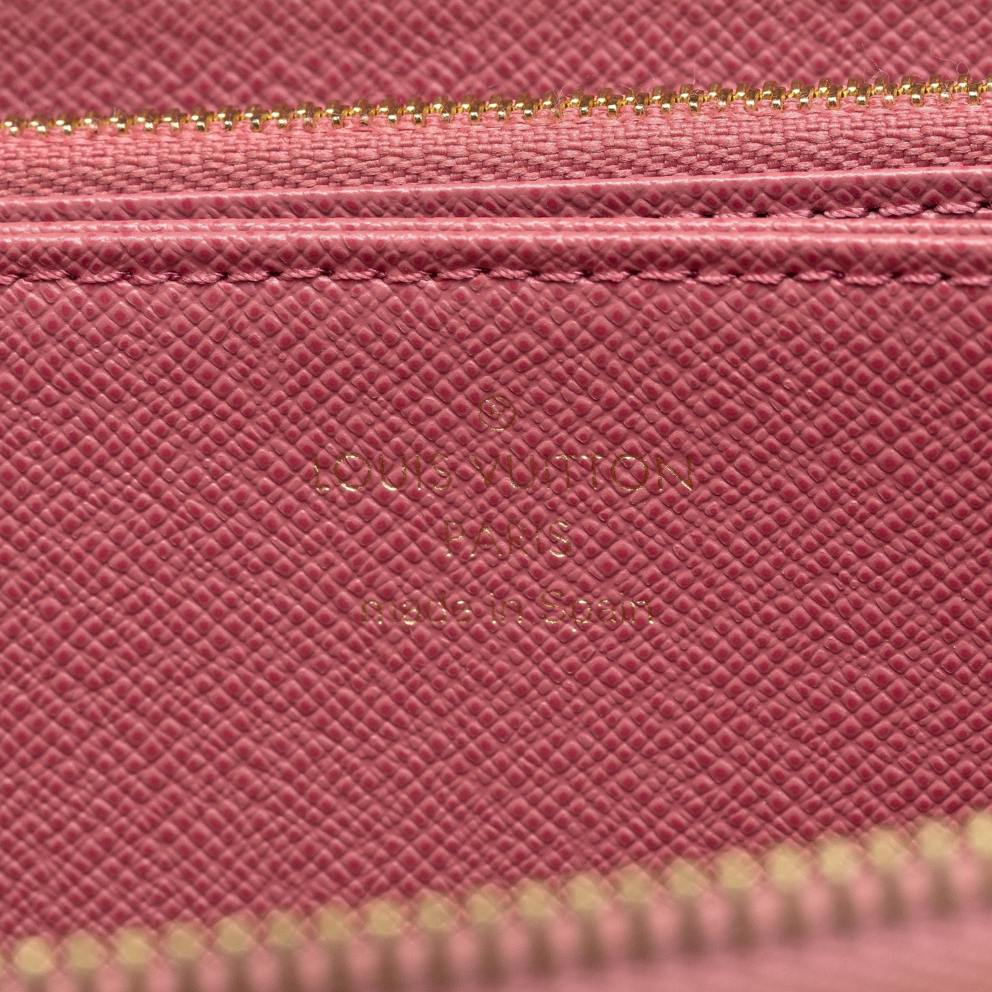 Louis Vuitton Louis Vuitton Monogram Denim Jacquard Zippy Wallet Pink Size ONE SIZE - 9 Thumbnail