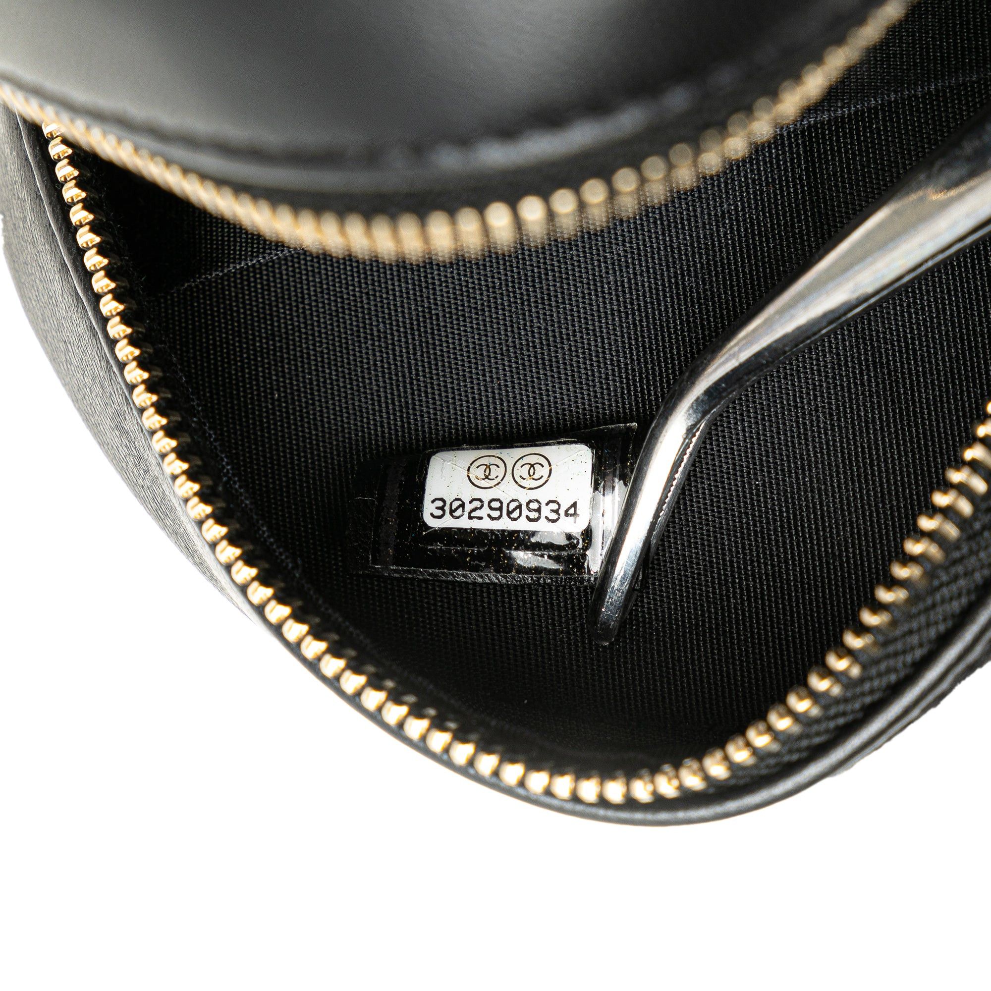 Chanel Chanel CC Quilted Lambskin Lucky Charms Round Clutch with Chain Black Size ONE SIZE - 6 Thumbnail