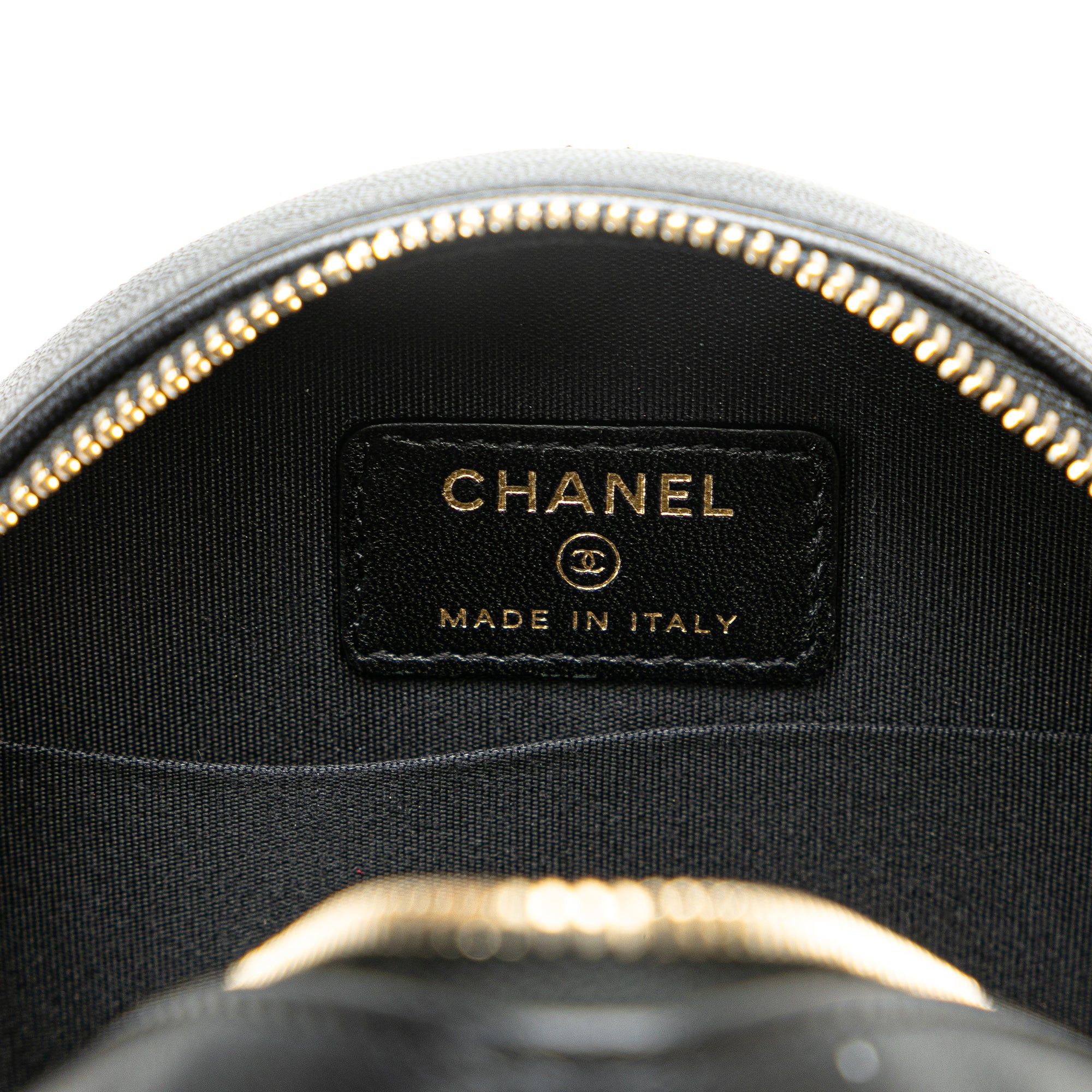 Chanel Chanel CC Quilted Lambskin Lucky Charms Round Clutch with Chain Black Size ONE SIZE - 5 Thumbnail