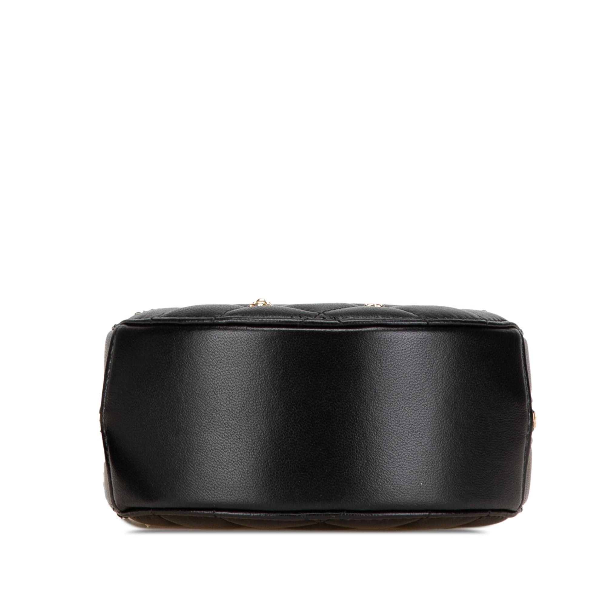 Chanel Chanel CC Quilted Lambskin Lucky Charms Round Clutch with Chain Black Size ONE SIZE - 3 Thumbnail