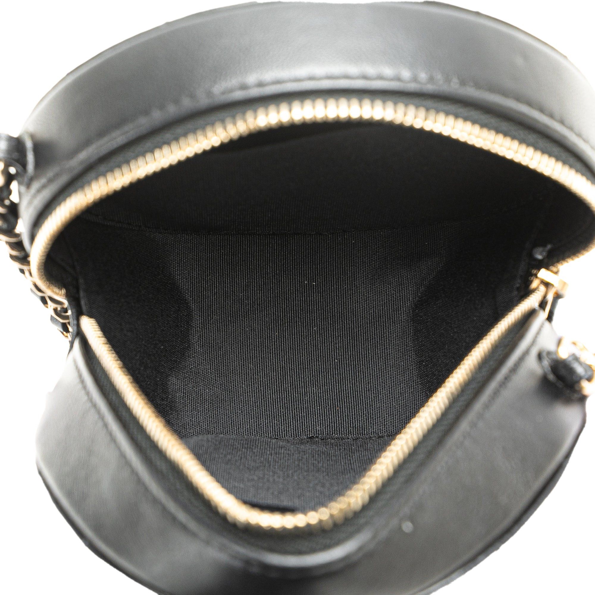 Chanel Chanel CC Quilted Lambskin Lucky Charms Round Clutch with Chain Black Size ONE SIZE - 4 Thumbnail
