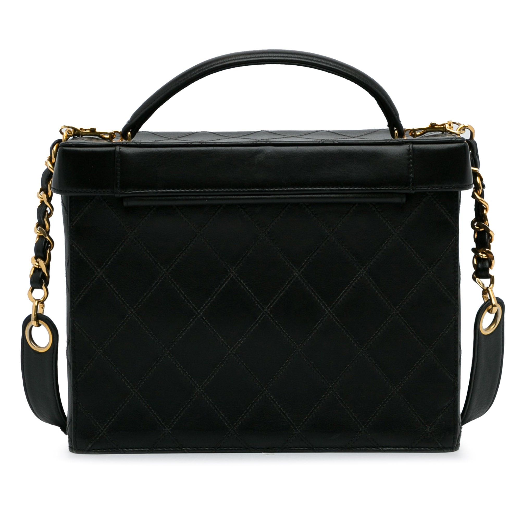 Chanel Chanel Matelasse Lambskin Vanity Bag Black Size ONE SIZE - 4 Thumbnail