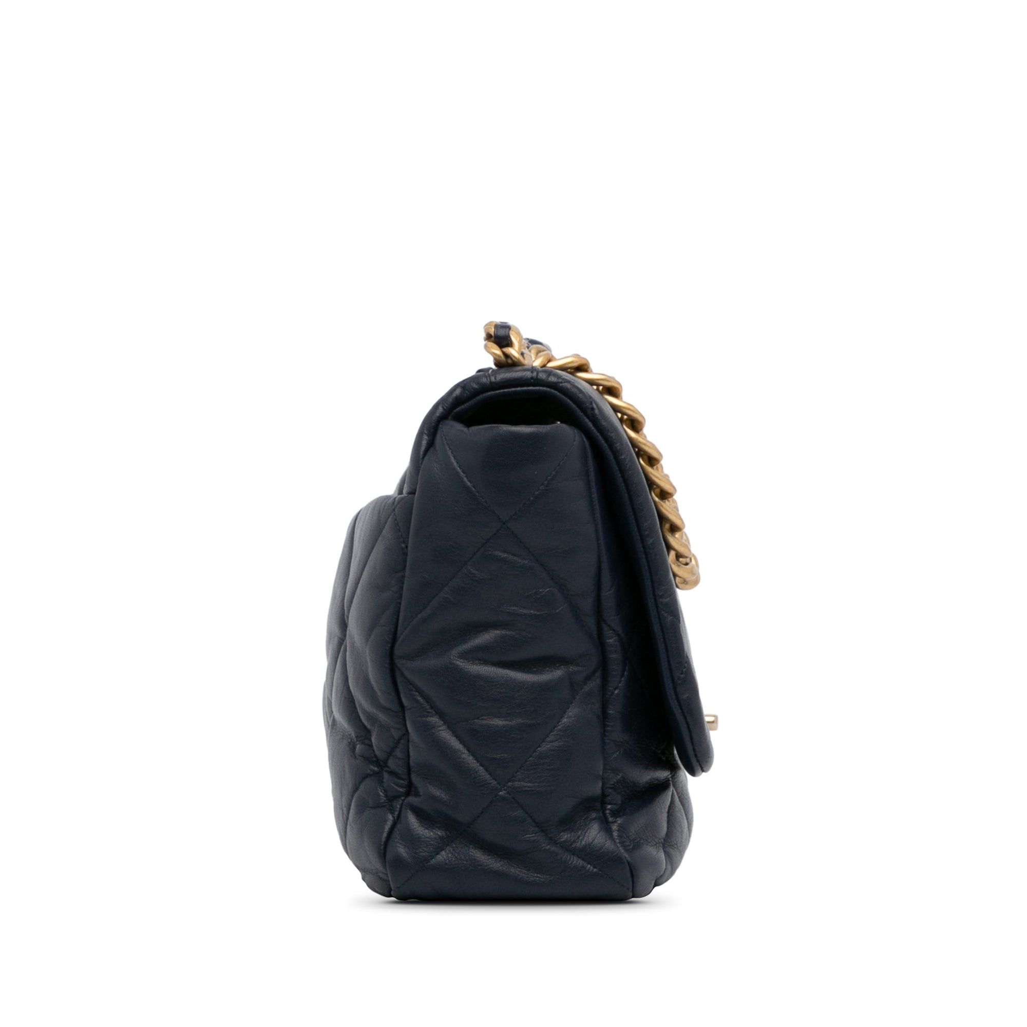 Chanel Chanel Maxi Lambskin 19 Flap Blue Size ONE SIZE - 4 Thumbnail
